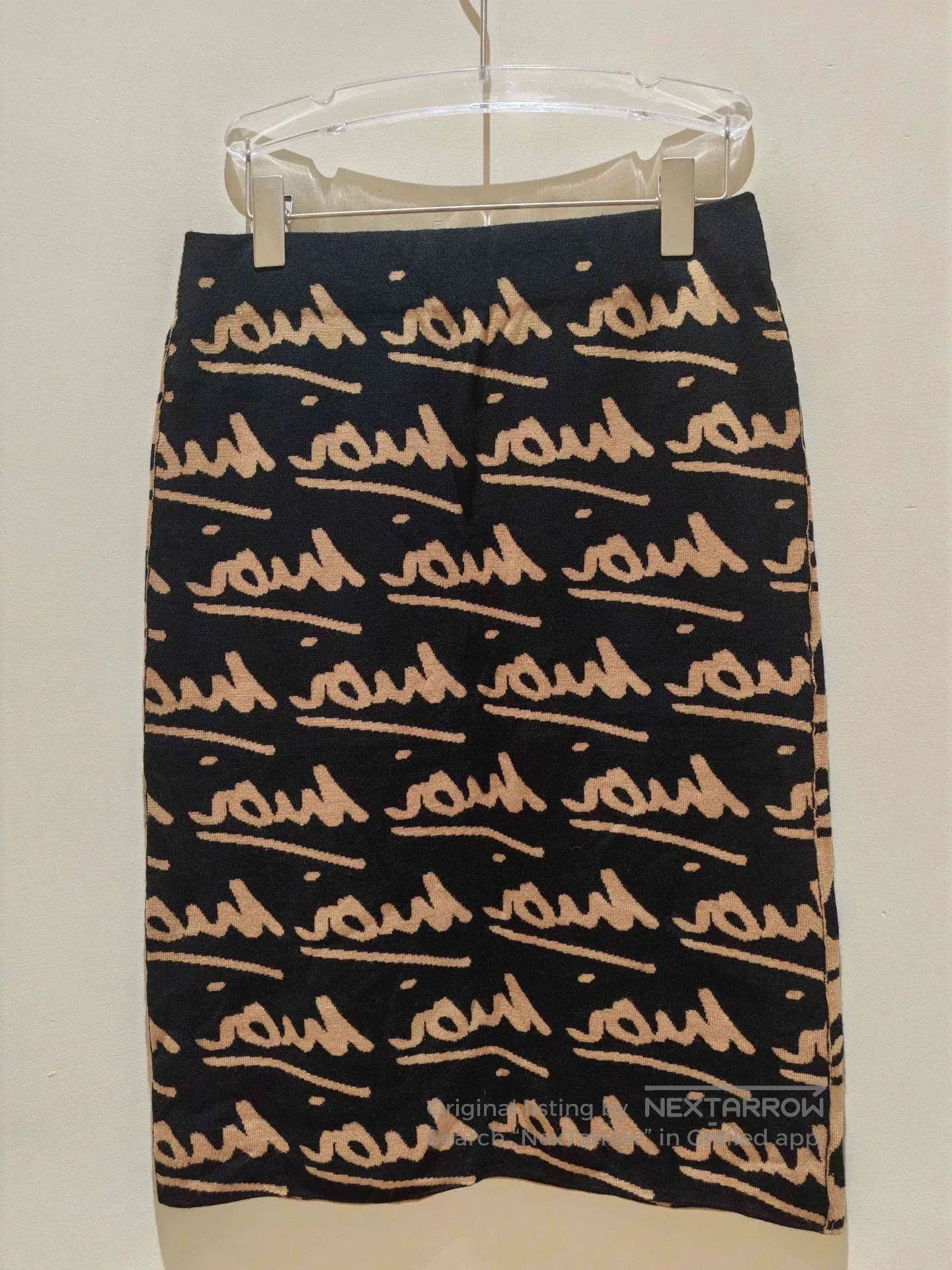 Sonia Rykiel Sonia Rykiel Khaki Letter Knit Set. Size 28" / US 6 / IT 42 - 8 Thumbnail