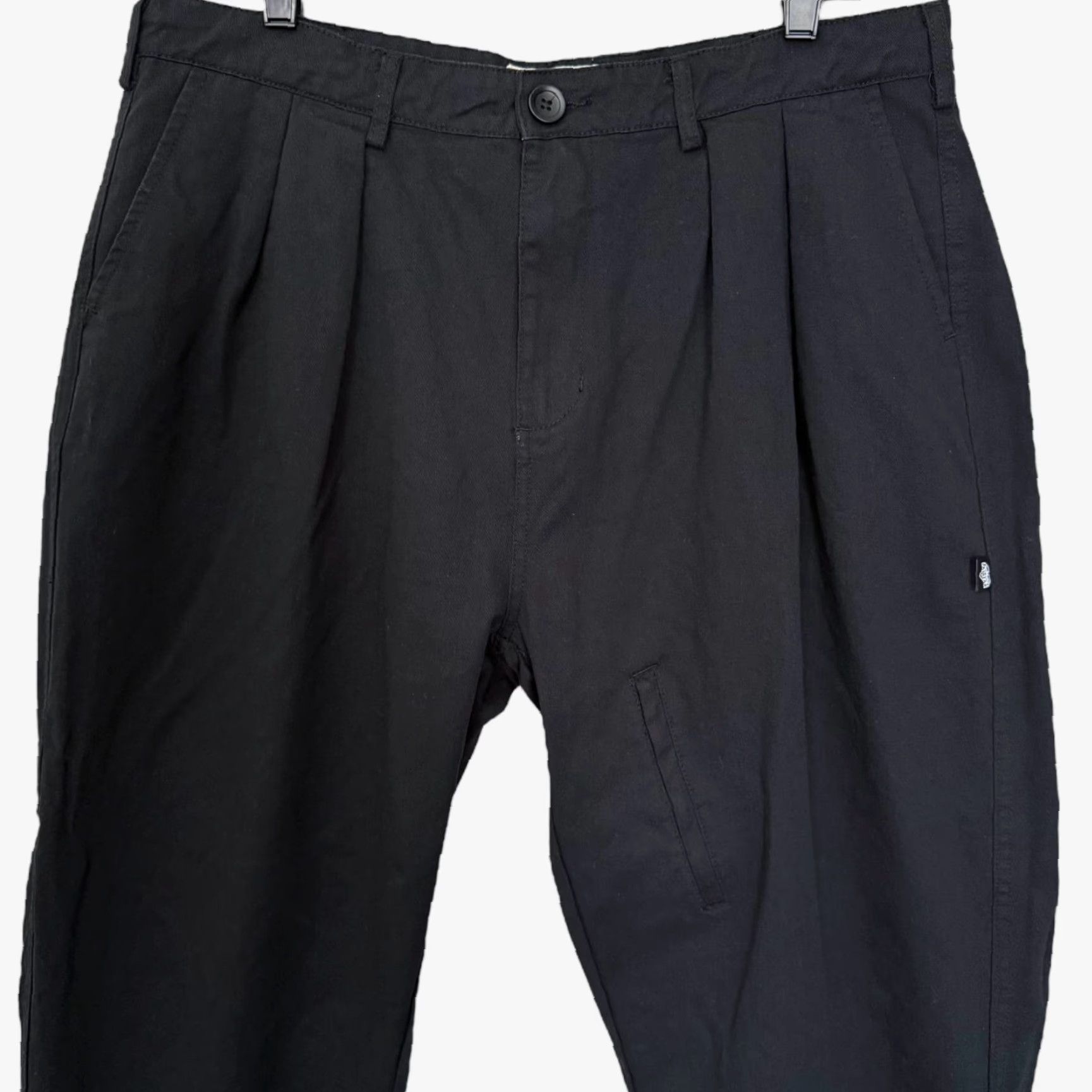 Vintage FAIRFAX APPAREL Pleated Cuffed Skater Pants Black Men's Large Baggy Relaxed-Fit Chino 5-Pocket Grunge Retro Size US 33 - 5 Thumbnail