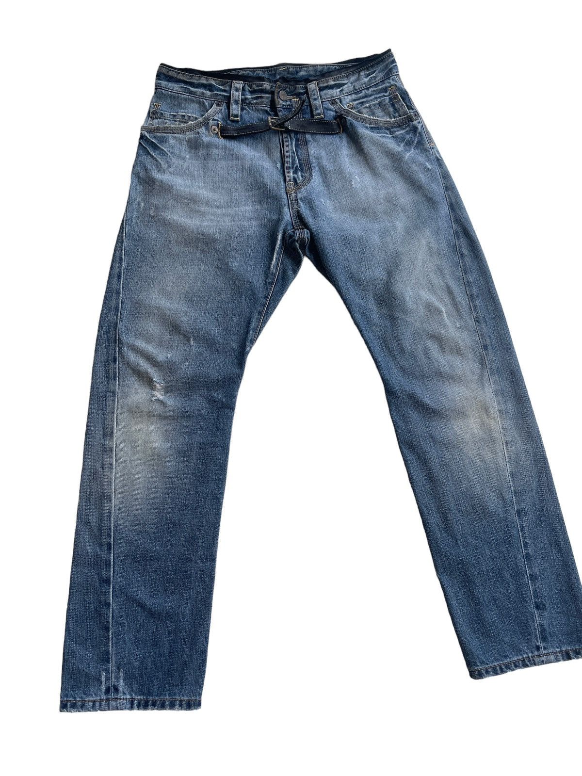 Dsquared2 Dsquared2 Distressed Belted Twisted Denim Size US 31 - 8 Thumbnail