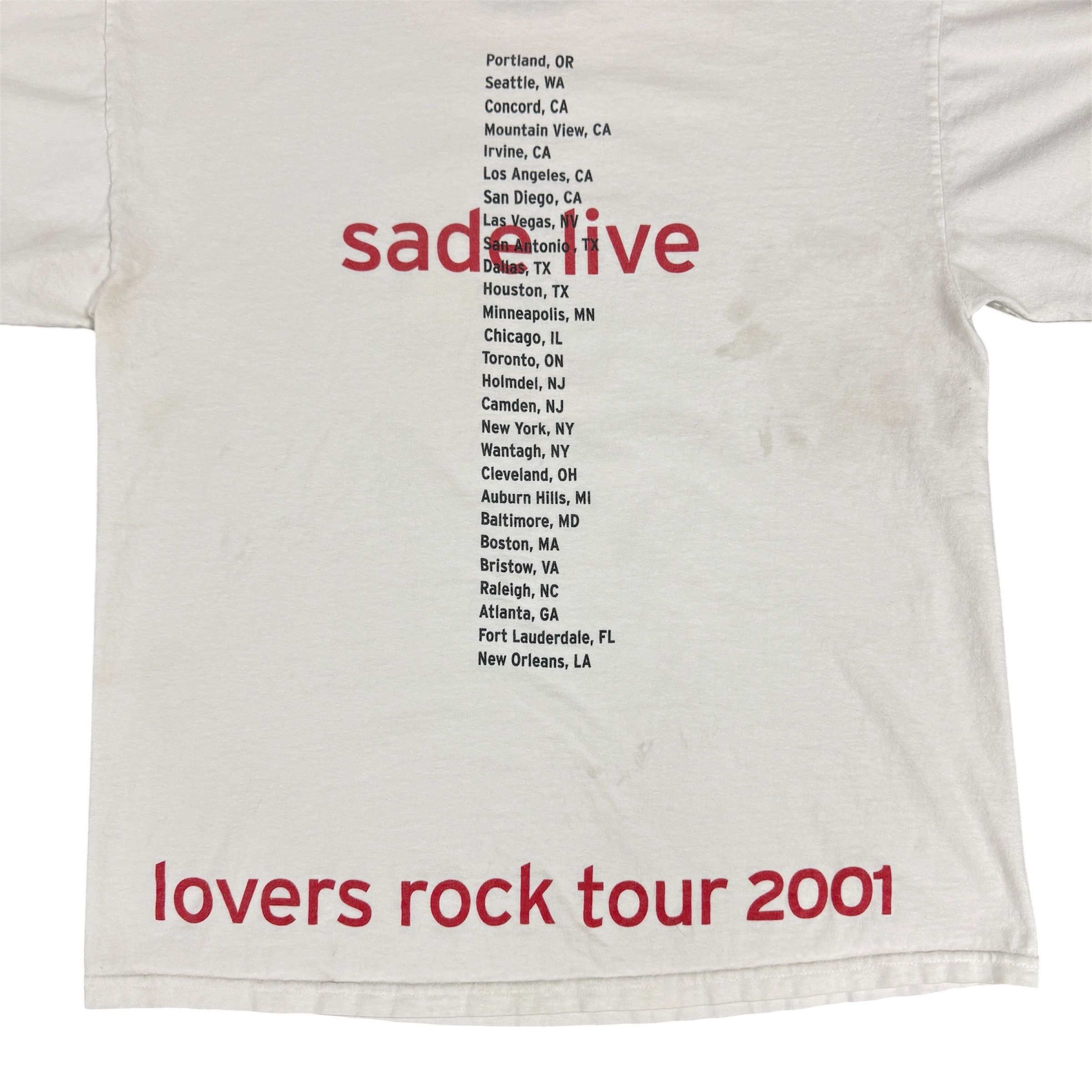 Vintage Vintage 2001 Sade Lovers Rock Tour Shirt Size US L / EU 52-54 / 3 - 7 Thumbnail