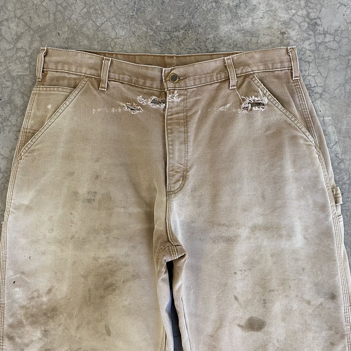 Carhartt VTG Carhartt Blanket Lined Distressed Dirty Carpenter Pants Size US 36 / EU 52 - 12 Thumbnail