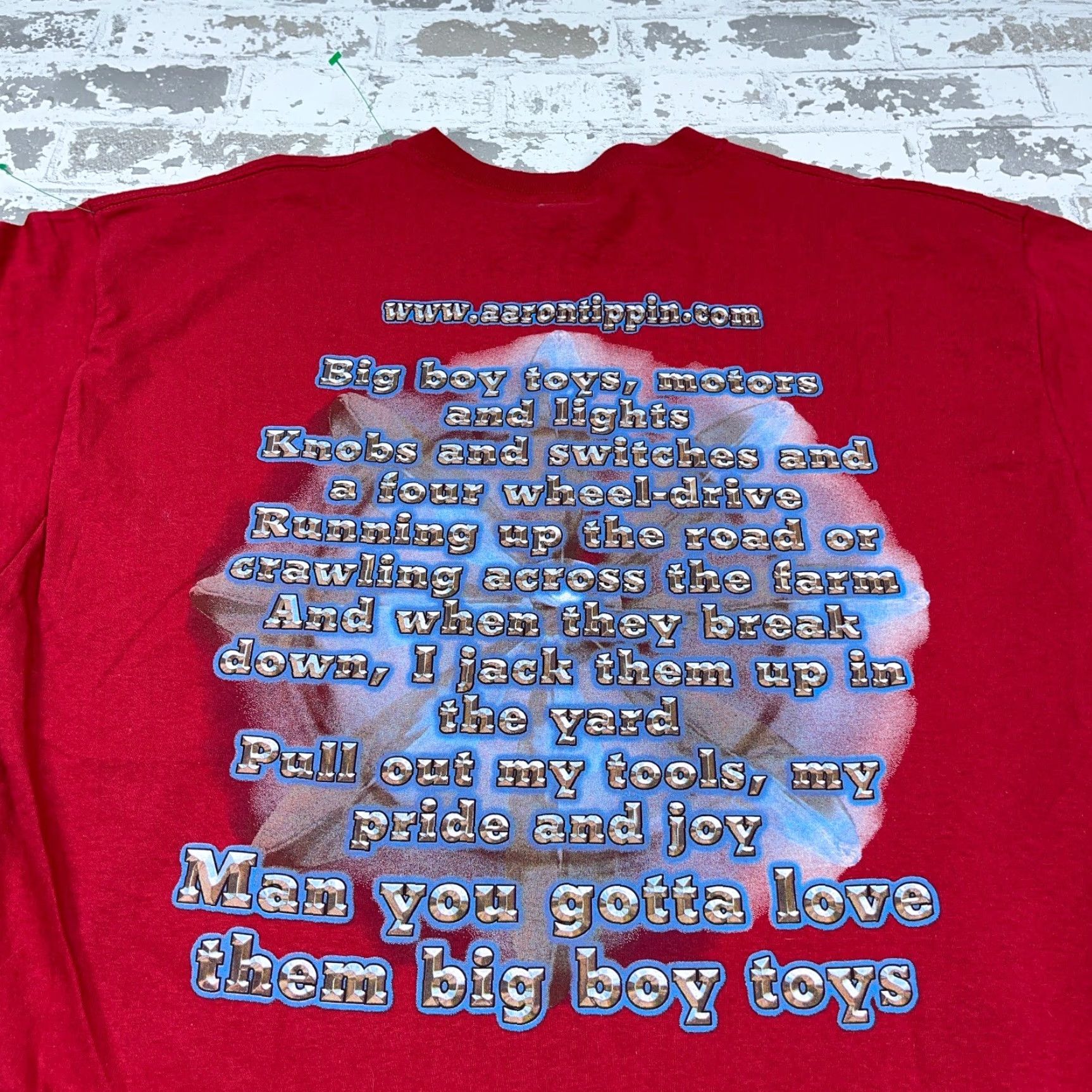 Fruit Of The Loom VINTAGE Aaron Tippin Graphic Print Shirt Men XL Black Country Music Tour 90s SIGNED Size US XL / EU 56 / 4 - 4 Thumbnail
