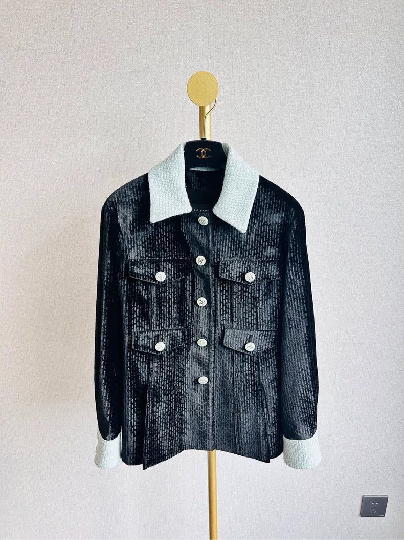 Chanel Chanel 22B Velvet Collar Black Jacket - dmc Size US S / EU 44-46 / 1 - 1 Thumbnail