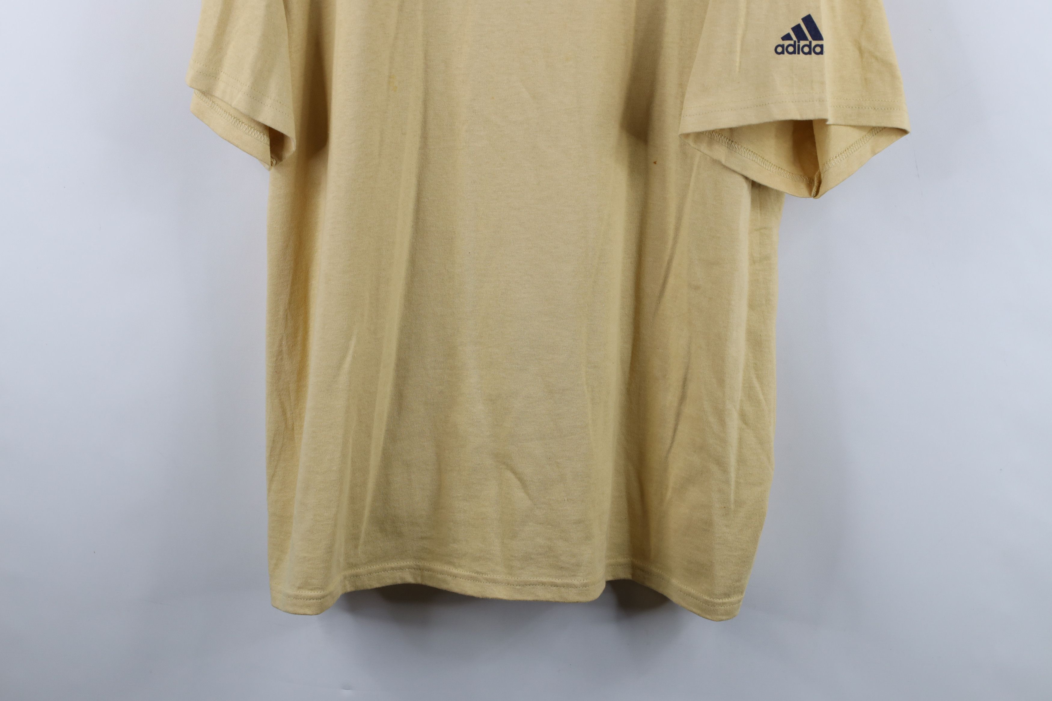 Adidas Vintage Y2K Adidas Spell Notre Dame University T-Shirt Gold Size US XL / EU 56 / 4 - 3 Thumbnail