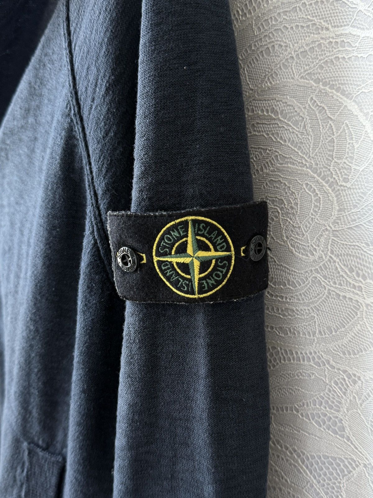 Stone Island Stone Island Knitted Zip Up Hoodie Navy Blue Knitwear Rare Size US L / EU 52-54 / 3 - 5 Thumbnail
