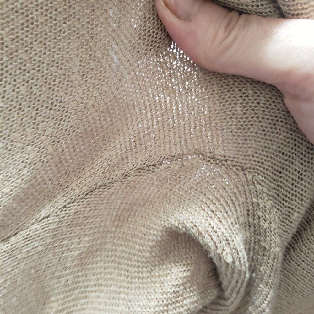 Designer Ct1396 Cable & Gauge Open Cardigan Tan Sweater Xl Size XL / US 12-14 / IT 48-50 - 3 Thumbnail