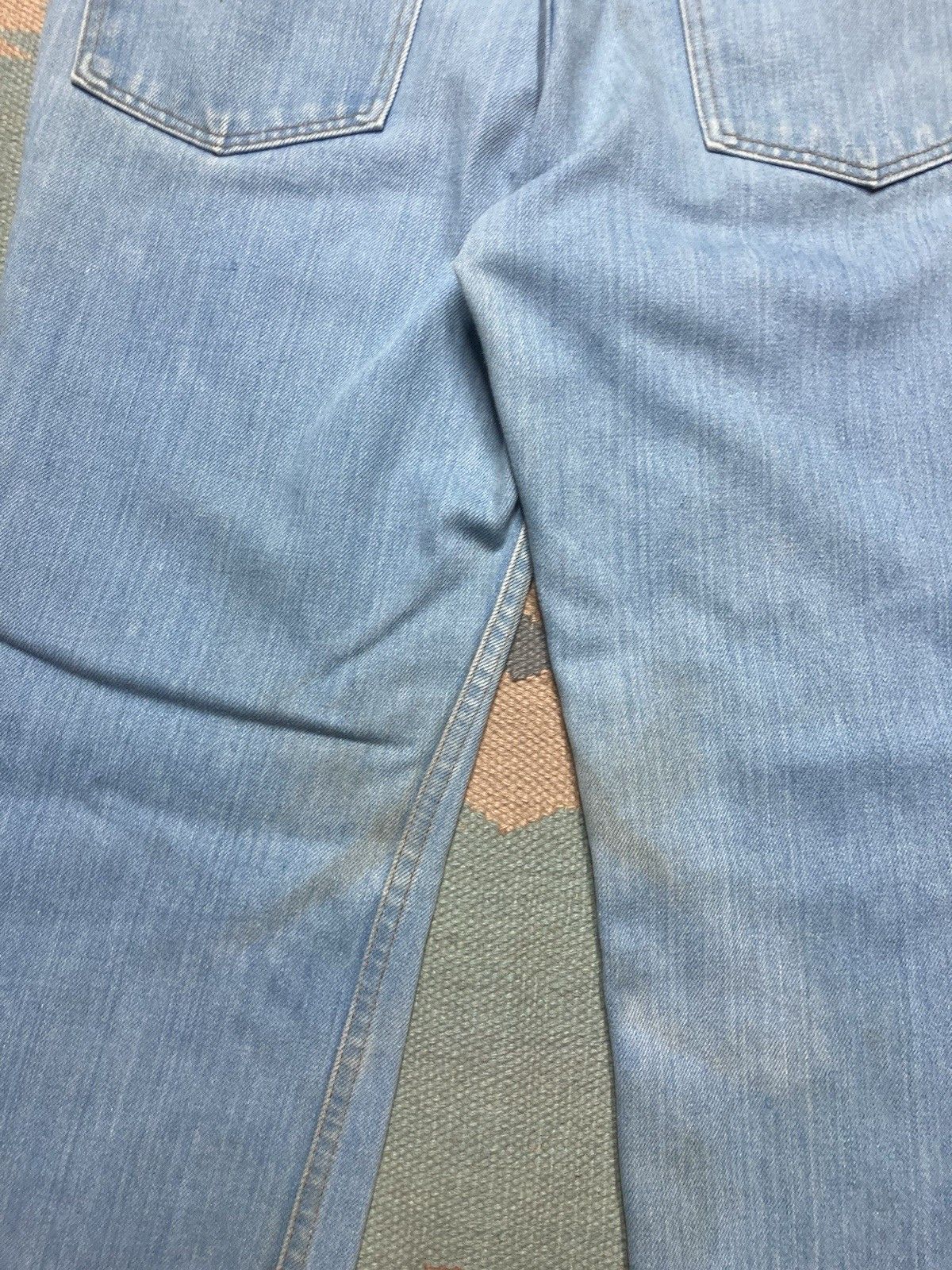 Vintage 70s denim blue jeans bootcut flare faded wash hippie 31x33 Size US 31 - 9 Thumbnail