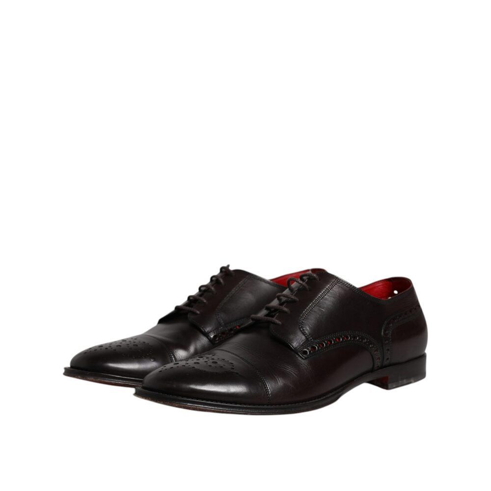 Dolce & Gabbana Dolce & Gabbana Black Calfskin Leather Derby Men Dress Shoes Size US 12 / EU 45 - 4 Thumbnail