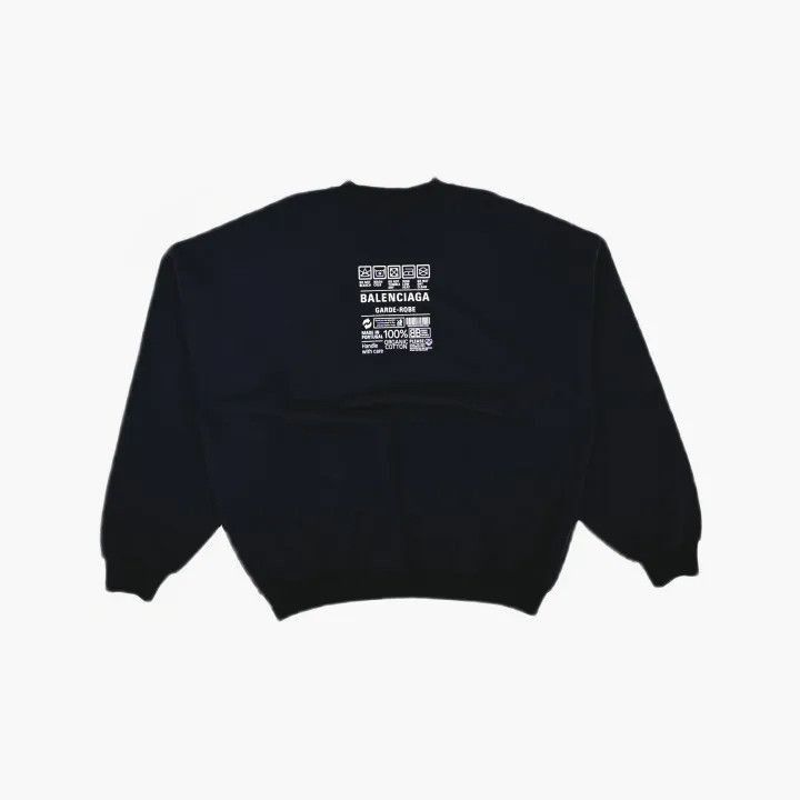 Balenciaga Balenciaga Balenciaga Black Long Sleeve Casual Sweatshirt Size US XL / EU 56 / 4 - 3 Thumbnail