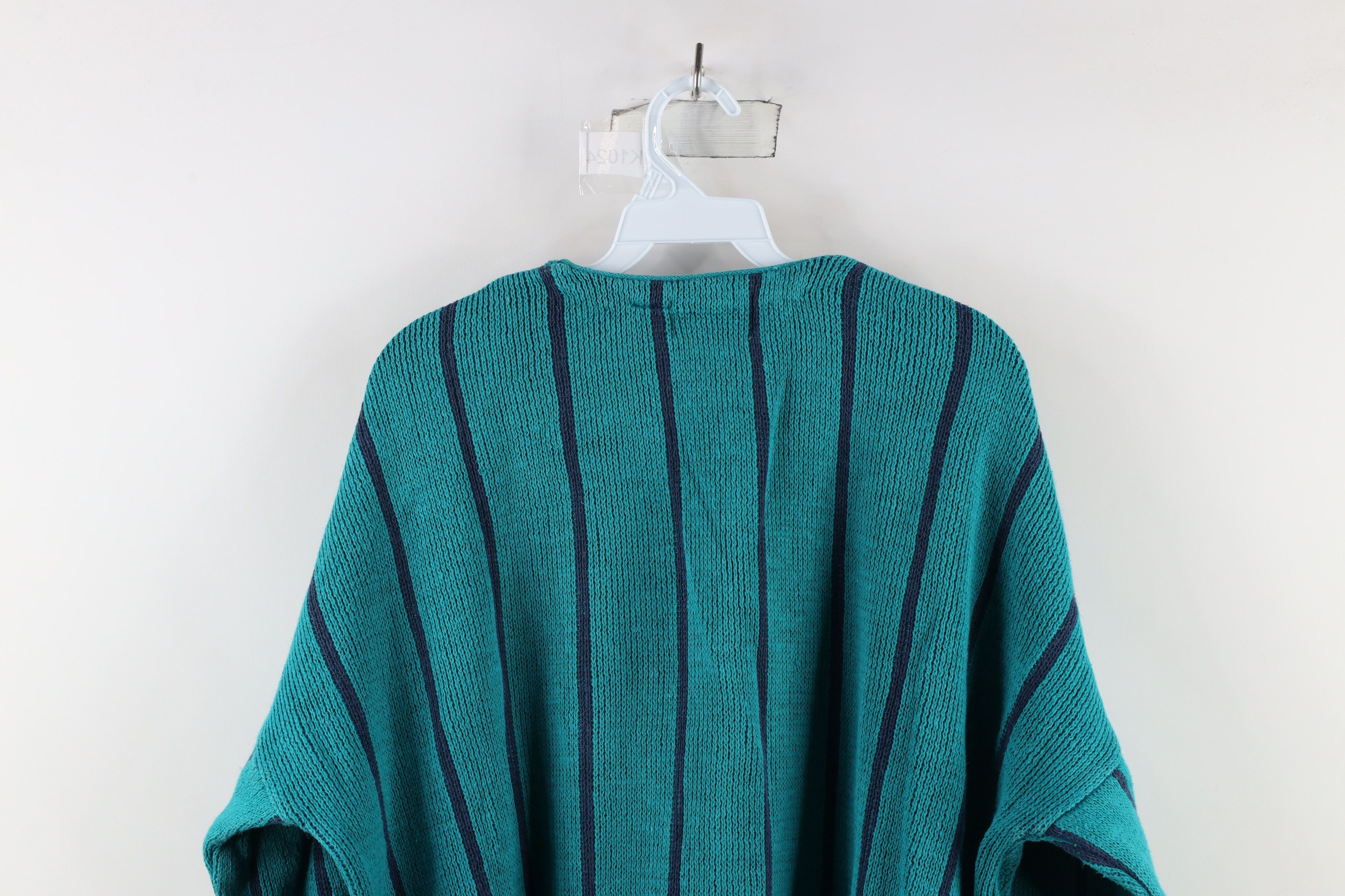 Vintage Vintage 90s Streetwear Fit Striped Knit Cardigan Sweater Size US XL / EU 56 / 4 - 11 Thumbnail