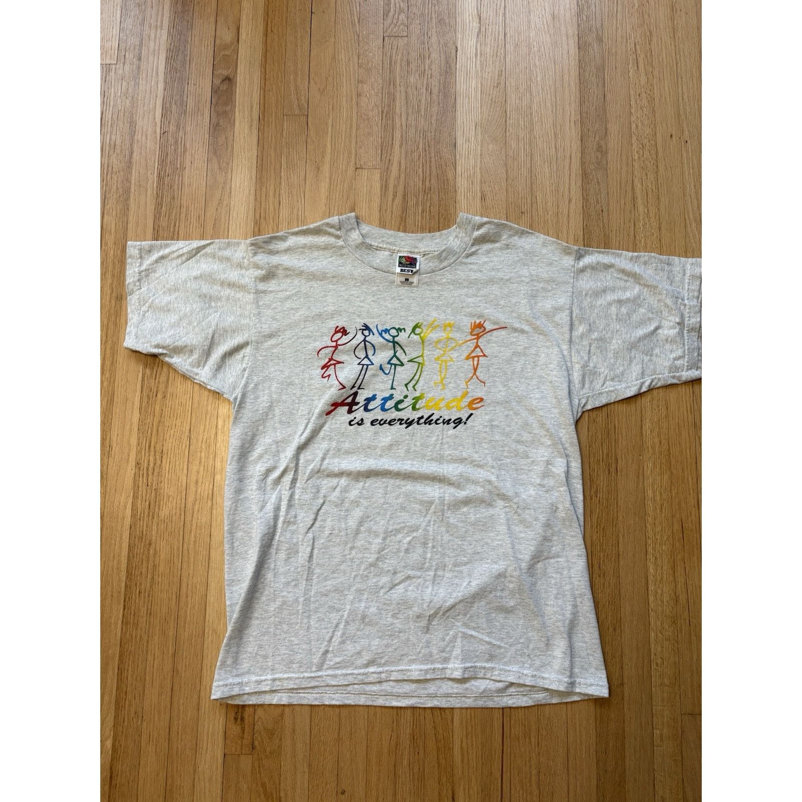Fruit Of The Loom VTG Fruit Of The Loom Best T Shirt Mens Large Gray 90s Size US L / EU 52-54 / 3 - 1 Thumbnail