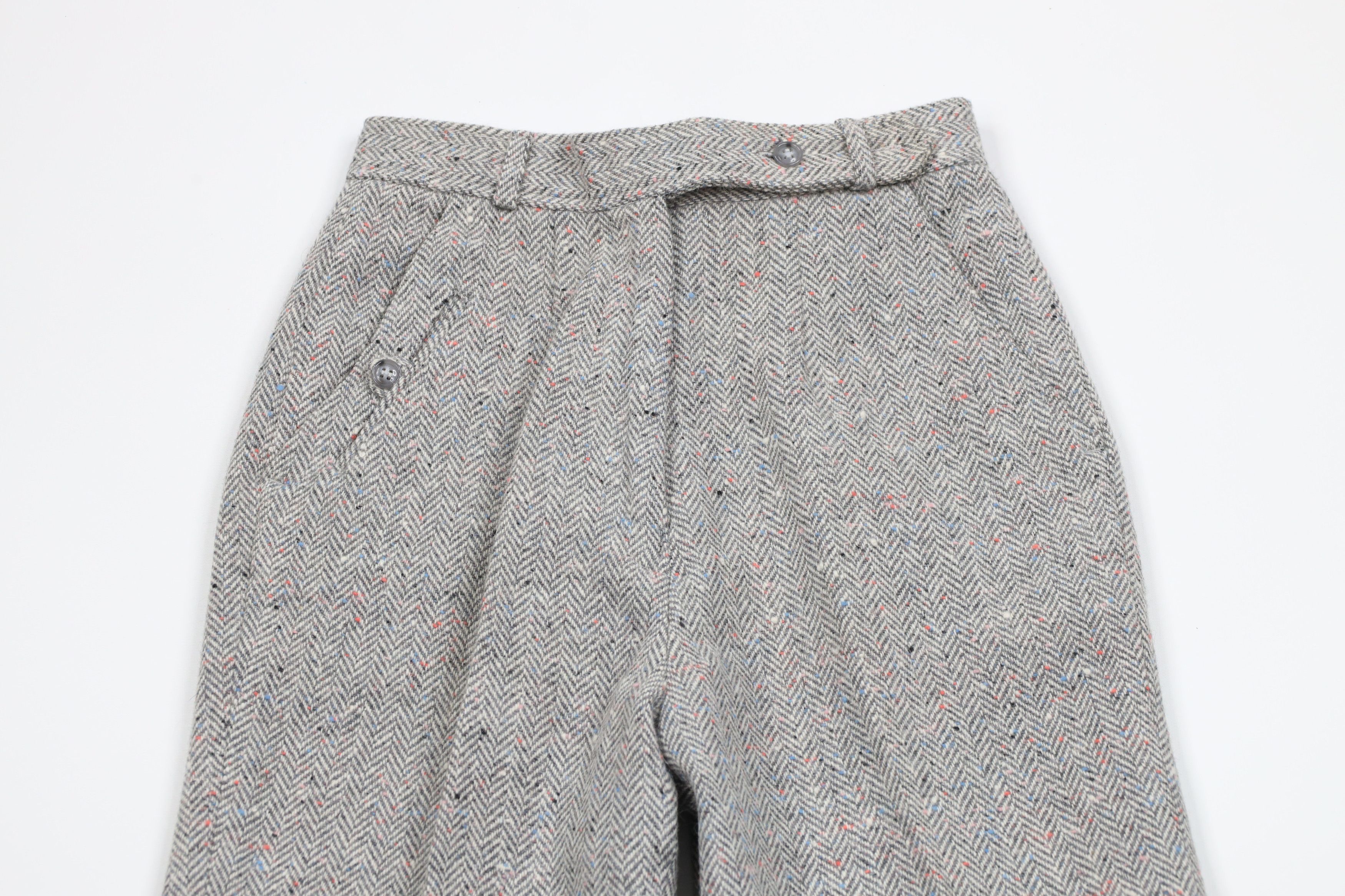 Vintage Vintage 70s Herringbone Rainbow Wide Leg Bell Bottoms Pants Size 32" / US 10 / IT 46 - 2 Thumbnail