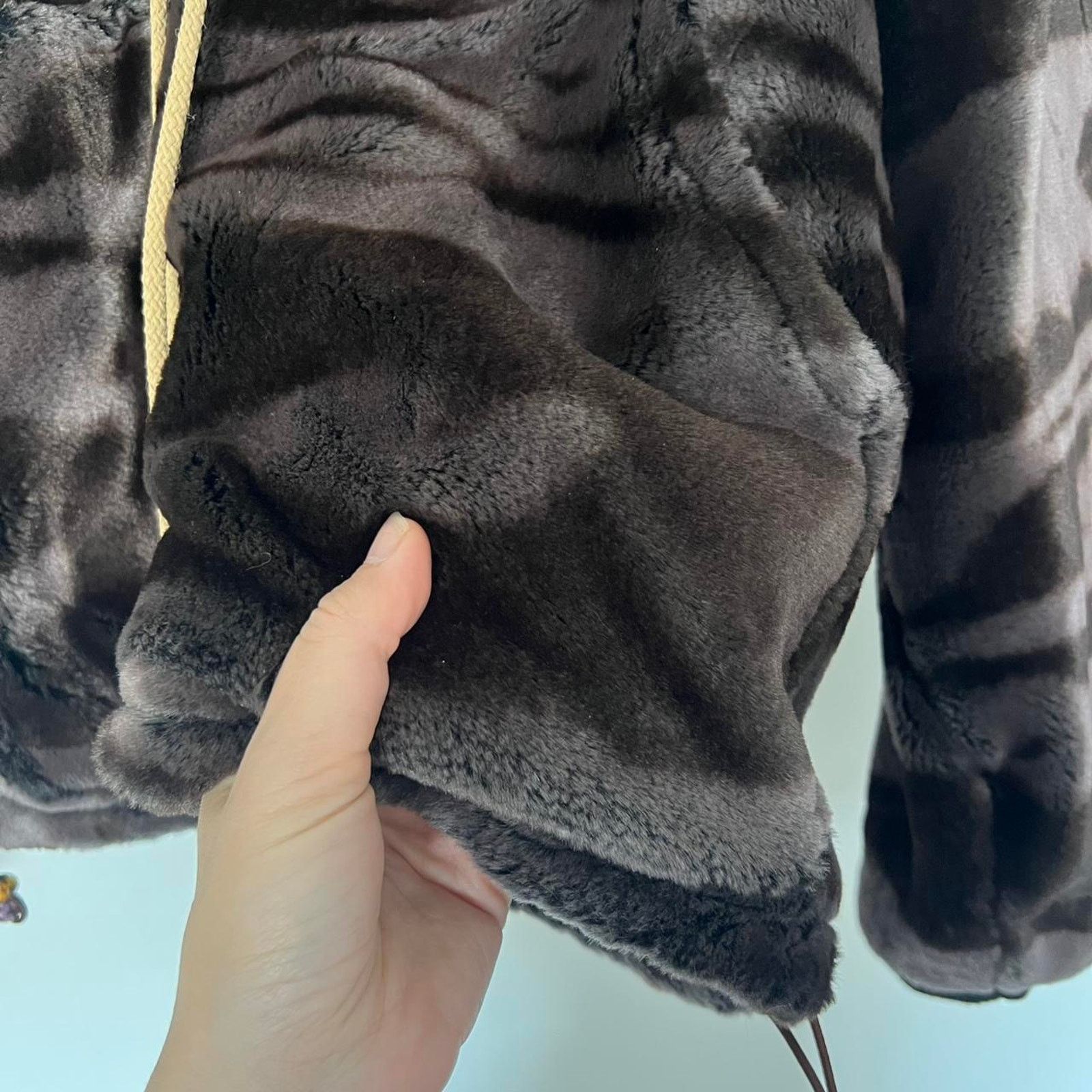 032c BROWN FAUX FUR HOODIE Size M / US 6-8 / IT 42-44 - 2 Thumbnail