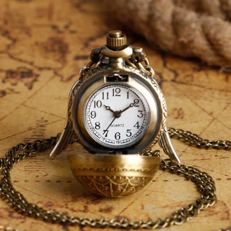 Other Wing Ball Shape Pocket Watch Quartz Pendant Necklace Gift Size ONE SIZE - 4 Thumbnail