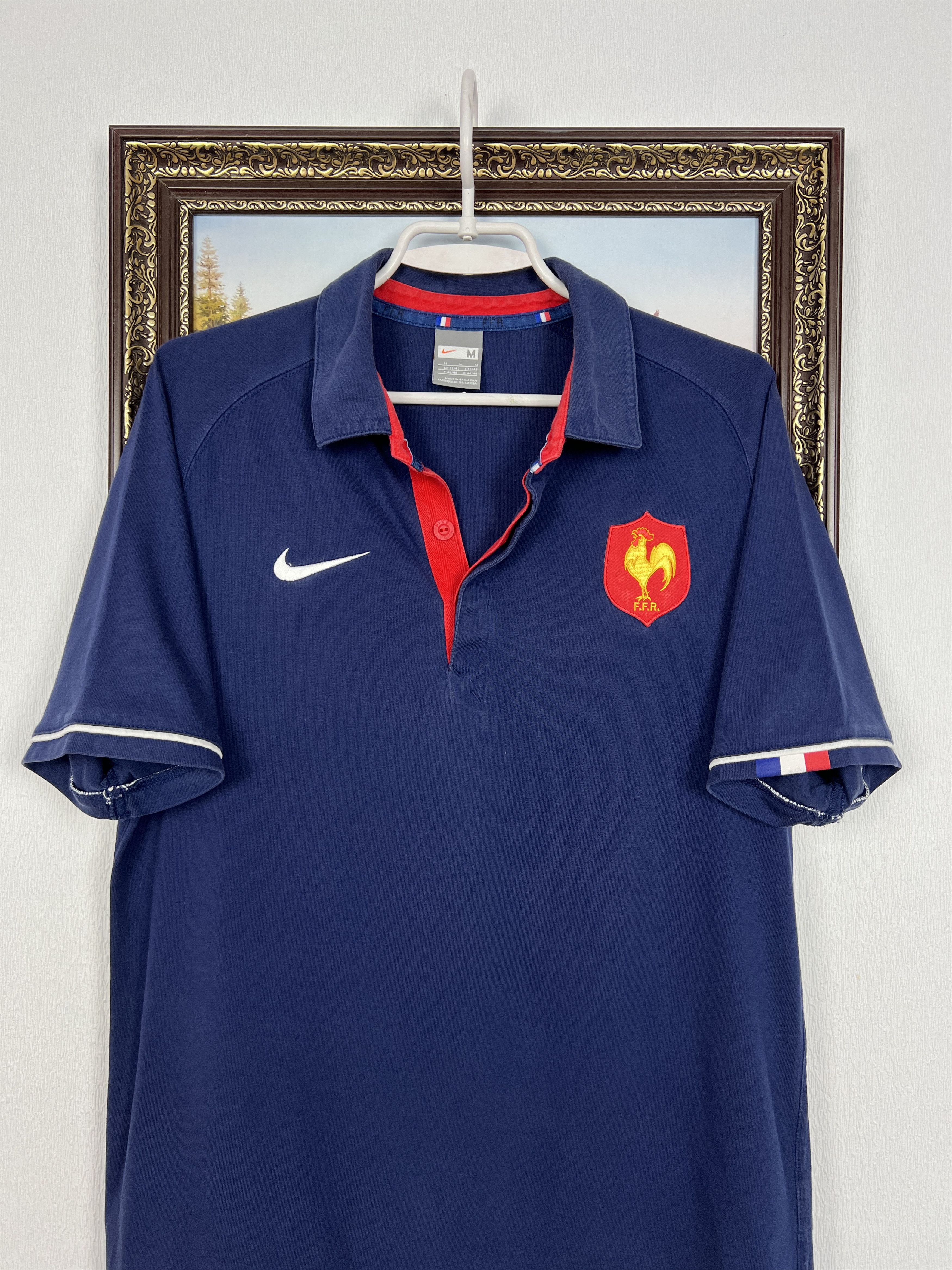 Nike Vintage Nike France Rugby Jersey National Polo Tee Hype Size US M / EU 48-50 / 2 - 2 Thumbnail