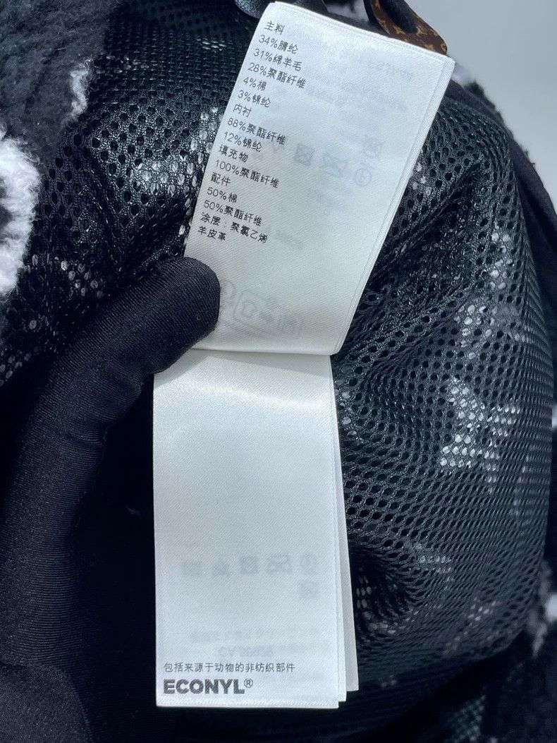Louis Vuitton Louis Vuitton Black and white teddy plush coat with full l Size XS / US 0-2 / IT 36-38 - 7 Thumbnail