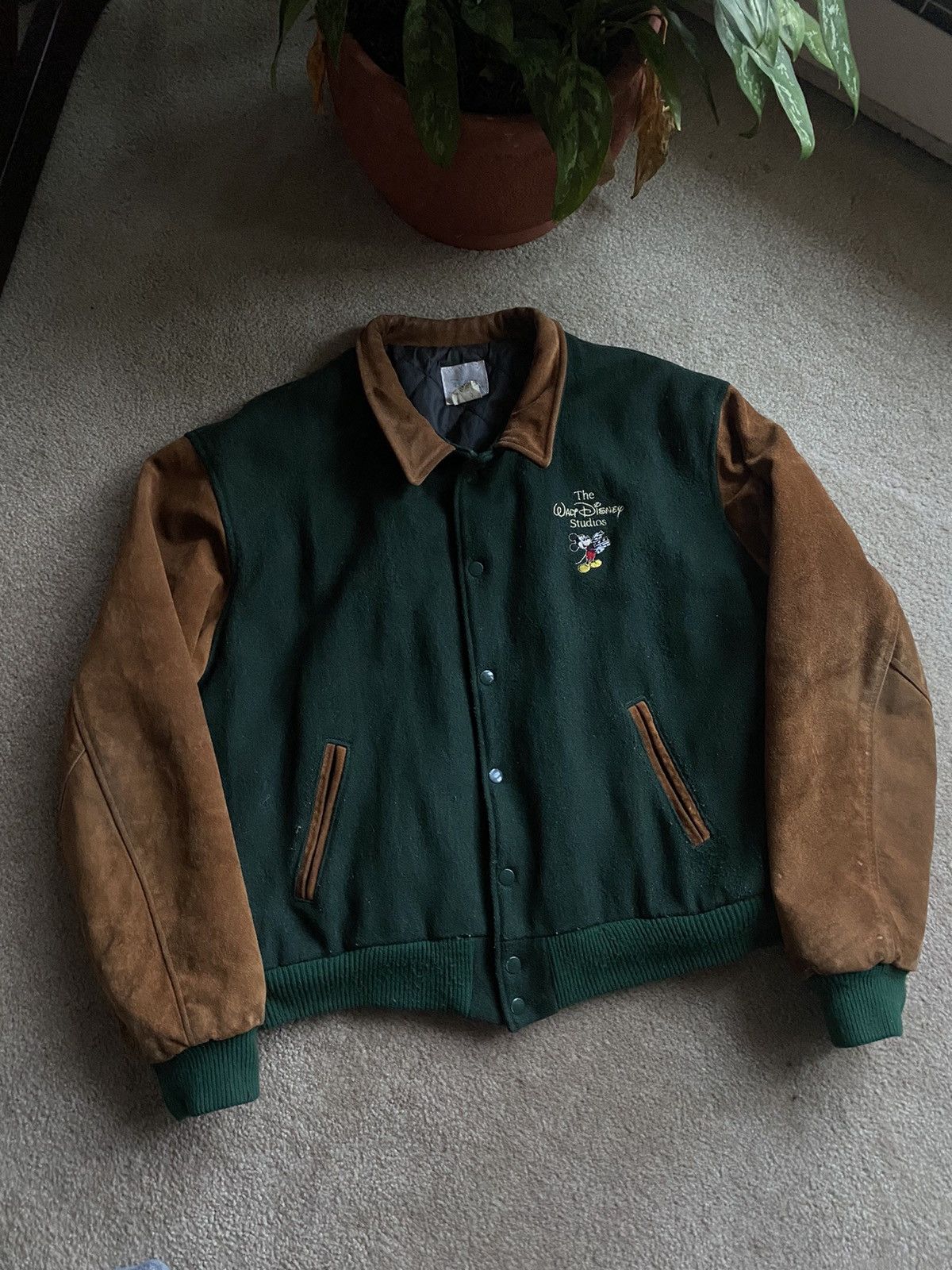 Disney × Vintage Vintage 90s WALT DISNEY Studios Wool Varsity Jacket Size US L / EU 52-54 / 3 - 1 Thumbnail