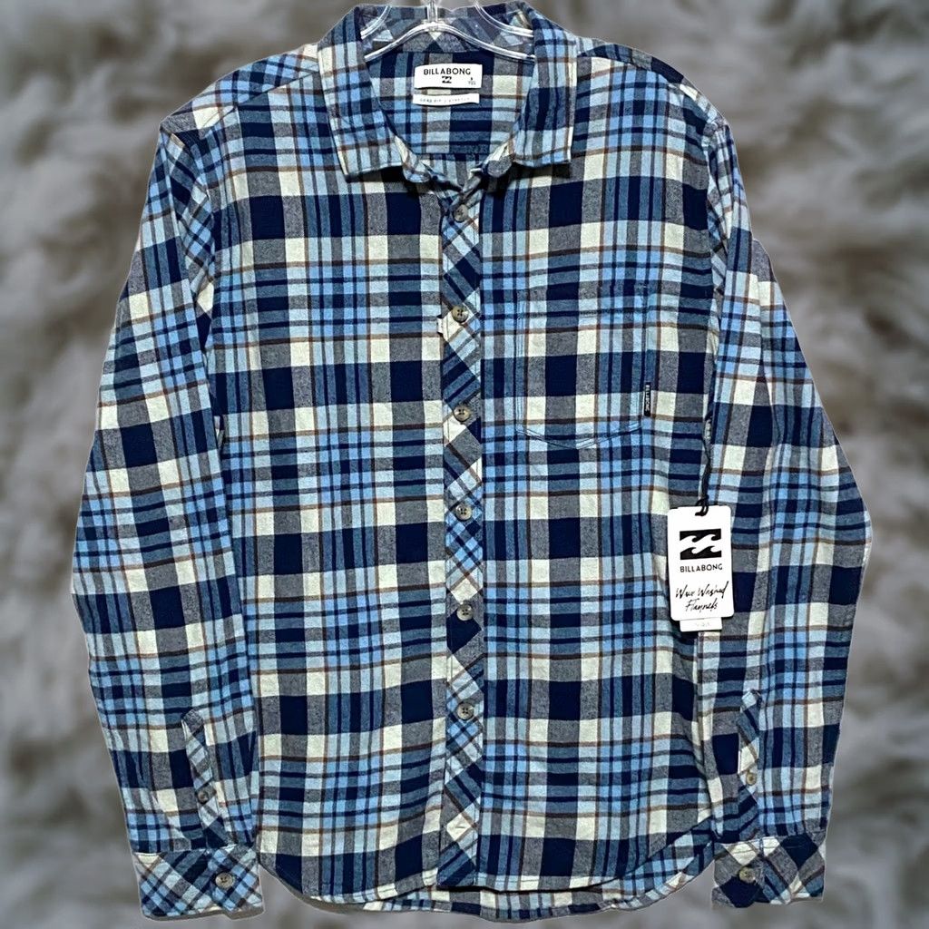 Billabong VINTAGE Billabong Wave Washed Flannel Core Fit Shirt Mens S Coastline Plaid Western NWT Size US S / EU 44-46 / 1 - 1 Thumbnail