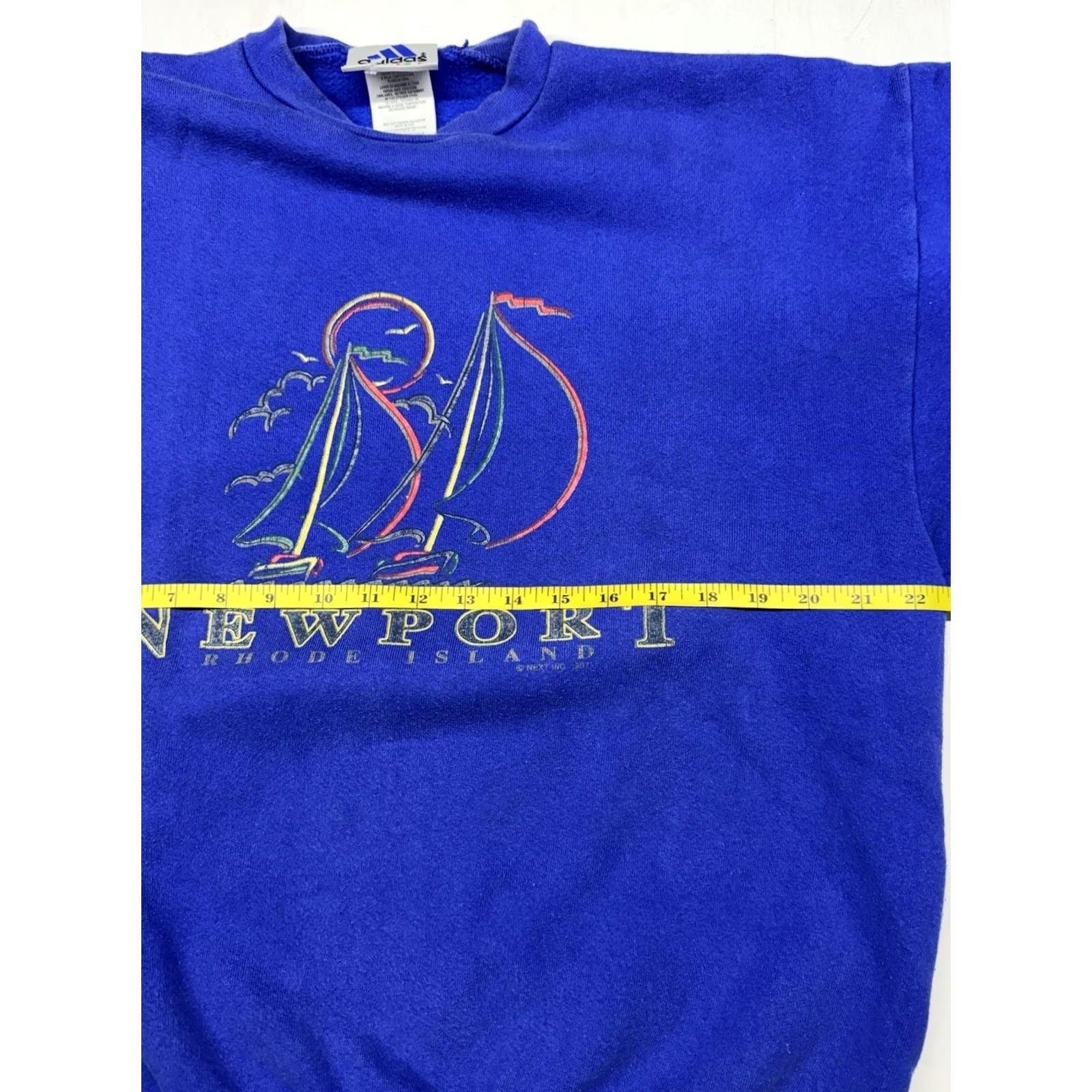 Adidas VINTAGE adidas Blue Crewneck Sweatshirt Men Medium Navy USA Sailboat Logo 90s Football Size US M / EU 48-50 / 2 - 4 Thumbnail