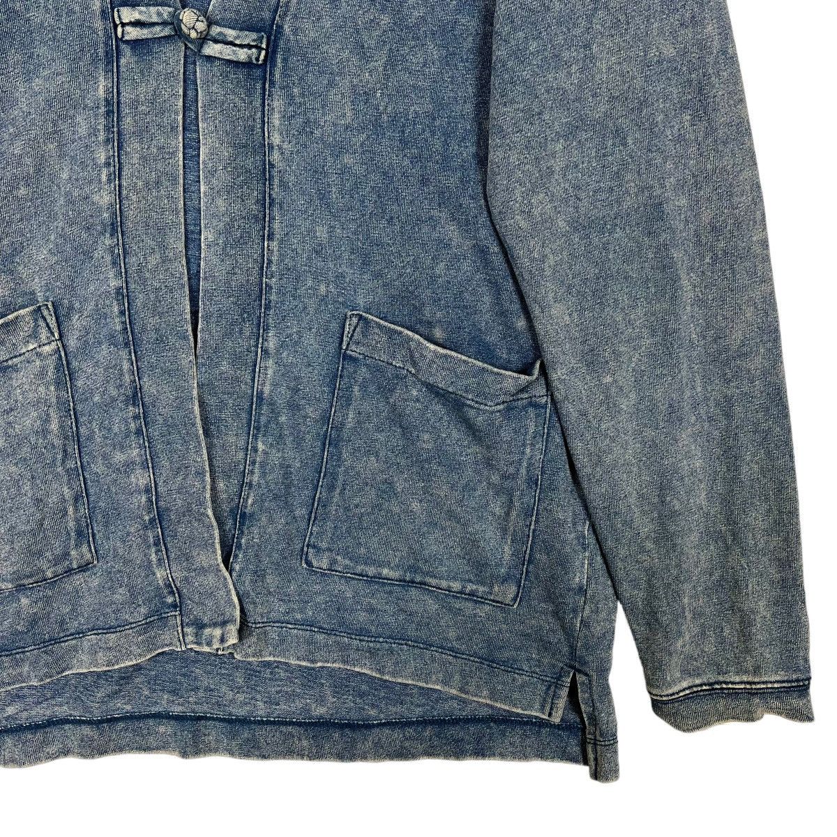 Designer 🔥 NIKO AND DYED WASHED INDIGO MANDARIN CARDIGAN JACKET Size US L / EU 52-54 / 3 - 7 Thumbnail