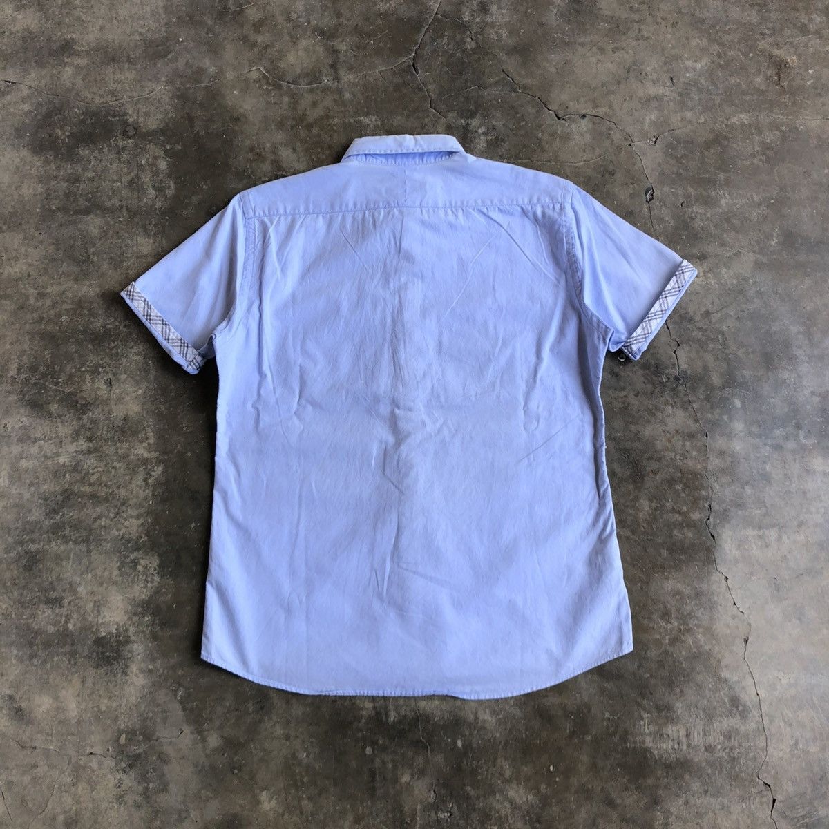 Burberry Vintage Burberry Black Label Pocket Logo Shirt Blue Luxury Size US M / EU 48-50 / 2 - 12 Thumbnail