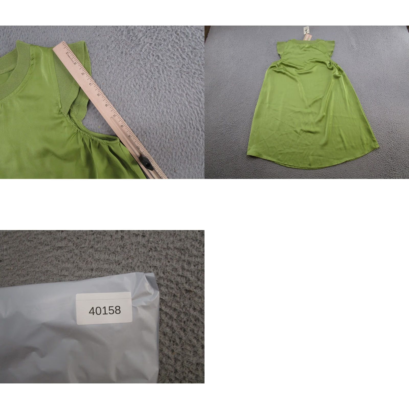 Vintage Easel Shirt Dress Green Midi Sleeveless Womens Size L Preppy NEW Size L / US 10 / IT 46 - 8 Thumbnail