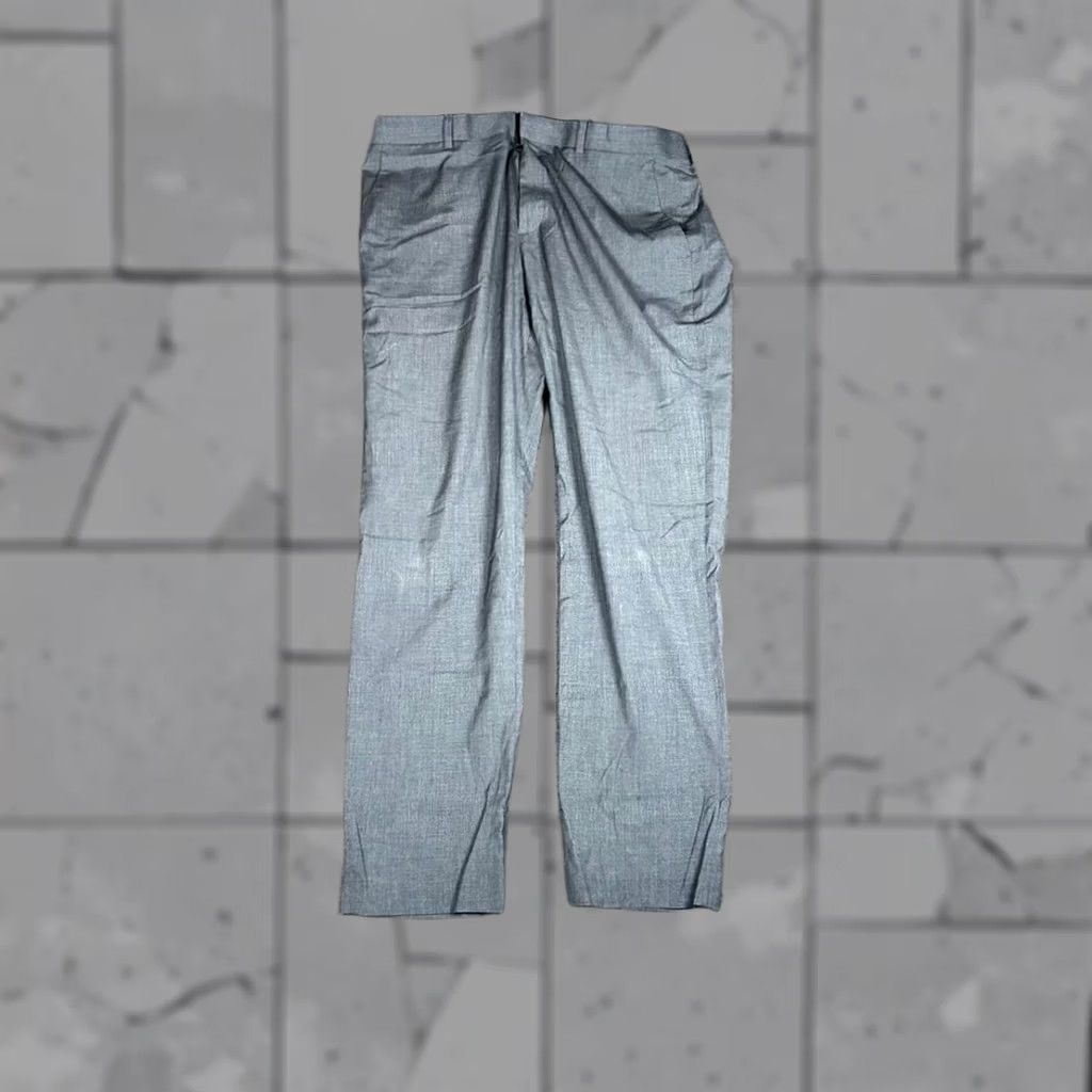 Perry Ellis Perry Ellis Portfolio Slim Fit Gray Dress Pants Business Trousers 36x32 Mens Size US 36 / EU 52 - 1 Thumbnail