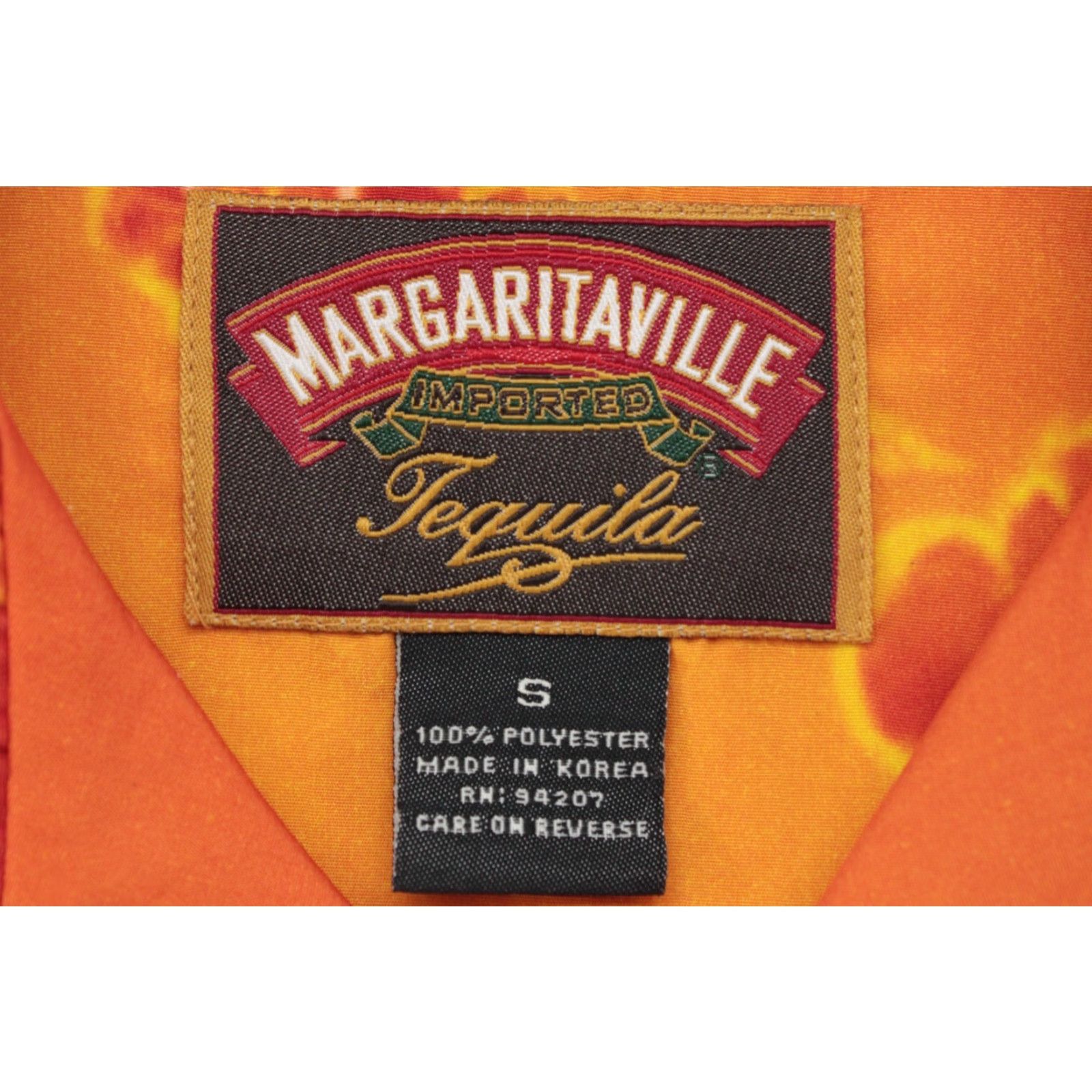 Vintage VINTAGE Margaritaville Tequila Hawaiian Orange Shirt Small Floral Beach Hawaii Wear Shirt Size US S / EU 44-46 / 1 - 6 Thumbnail