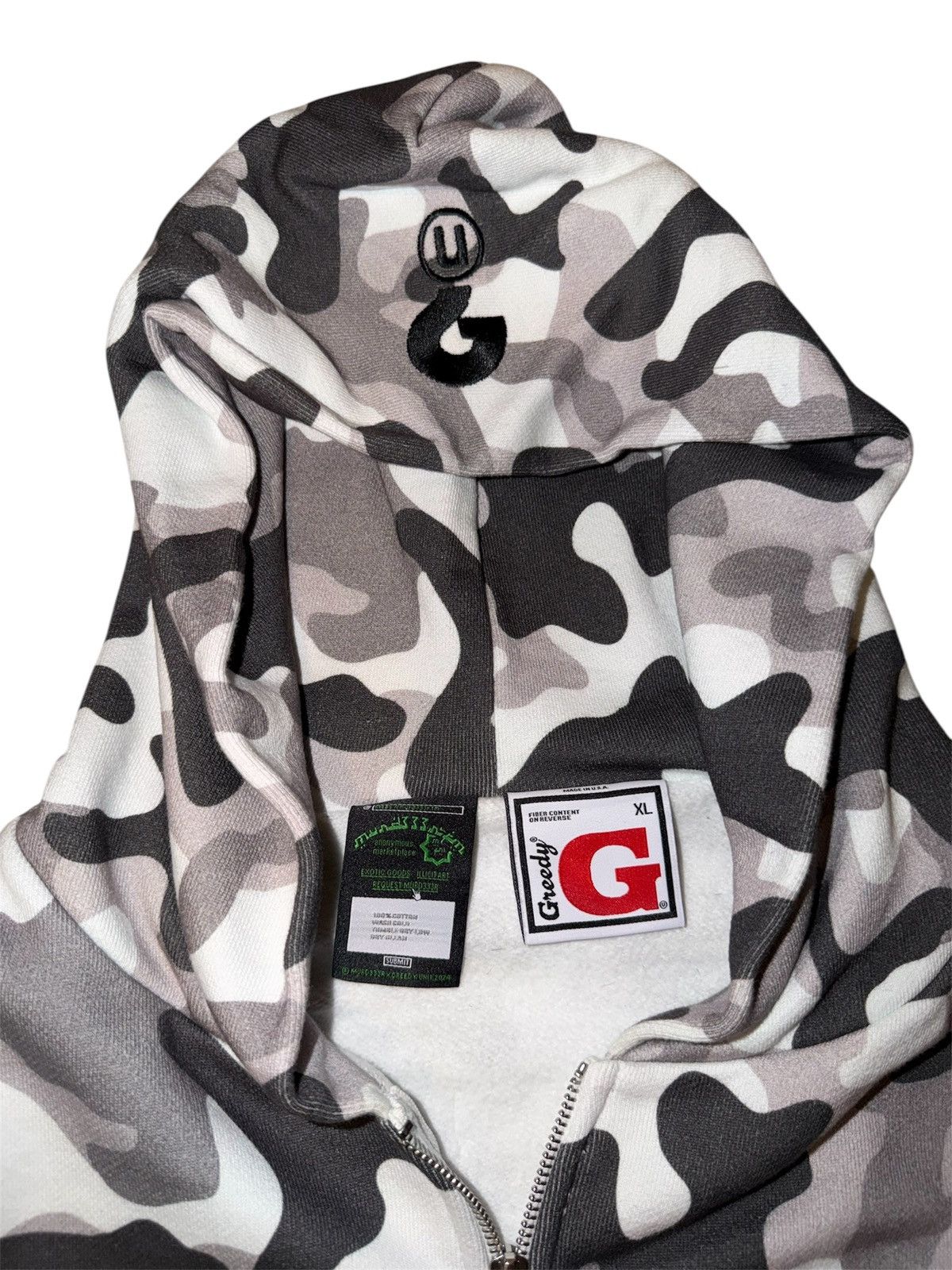 Greedy Unit × murd333r.fm Greedy Unit x Murd333r.Fm x ComplexCon ‘Camo’ Multi-Tag Zip Size US XL / EU 56 / 4 - 6 Thumbnail