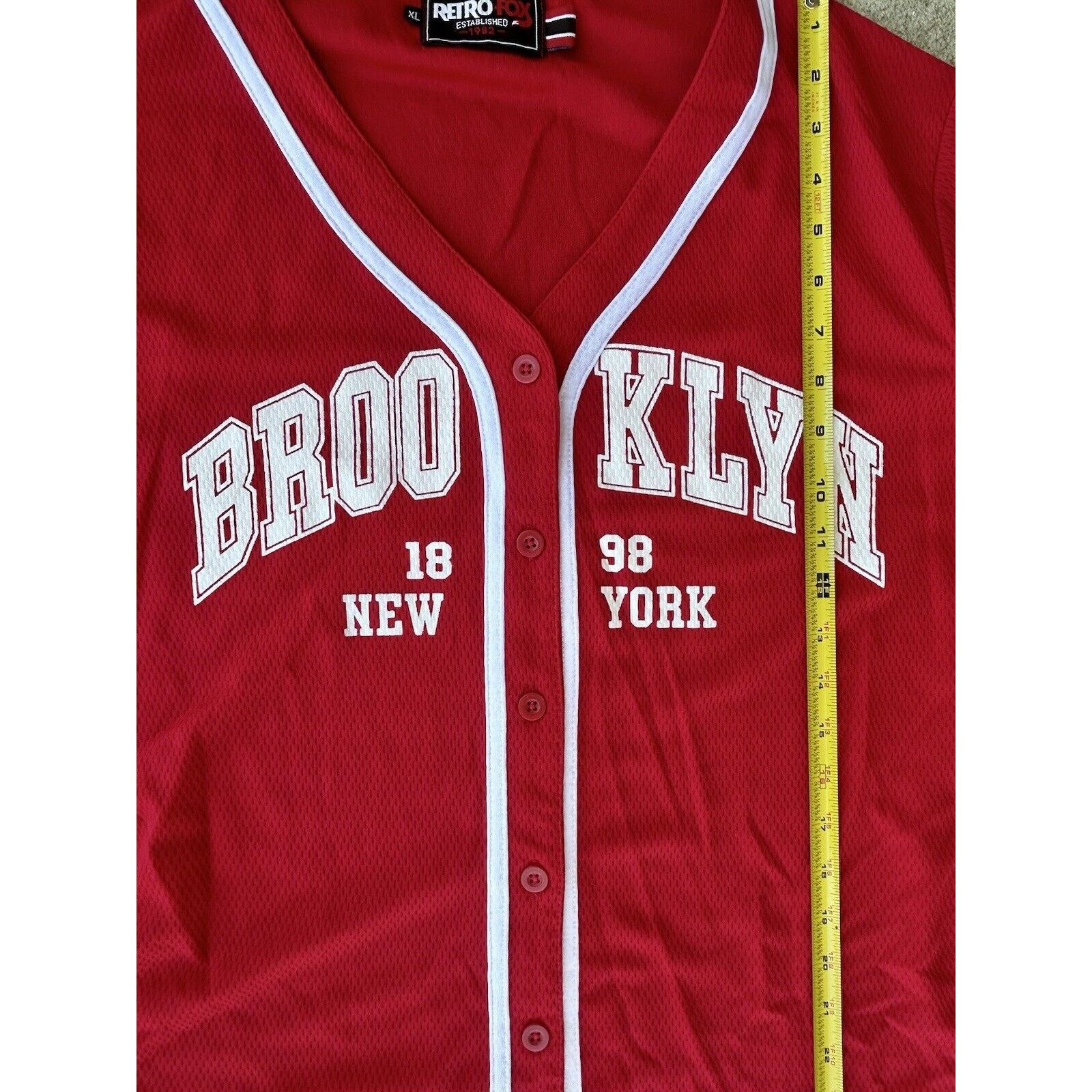 Other Retro Fox Red Brooklyn Baseball Jersey Size XL Size US XL / EU 56 / 4 - 2 Thumbnail