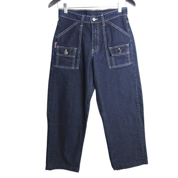 Vintage Vintage New Time High Waisted Pocket Stitch Jeans Size 27" / US 4 / IT 40 - 1 Thumbnail