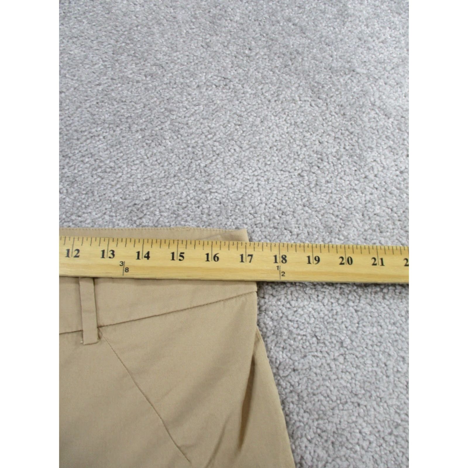 Bergdorf Goodman Gunex Pants Womens 10 Beige Lightweight Cotton Spandex Tapered Dress Pants Adult Regular Size 10 Beige Womens Size 32" / US 10 / IT 46 - 7 Thumbnail