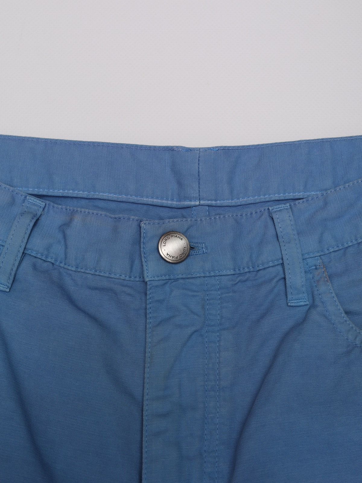 Loro Piana Loro Piana Sky Blue Cotton Linen Pants Trousers Size US 35 - 6 Thumbnail