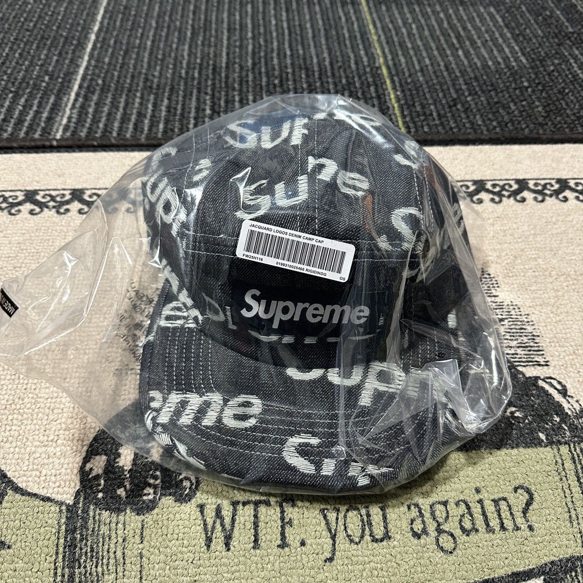 Supreme Supreme Jacquard Logos Denim Camp Cap FW25 Size ONE SIZE - 3 Thumbnail