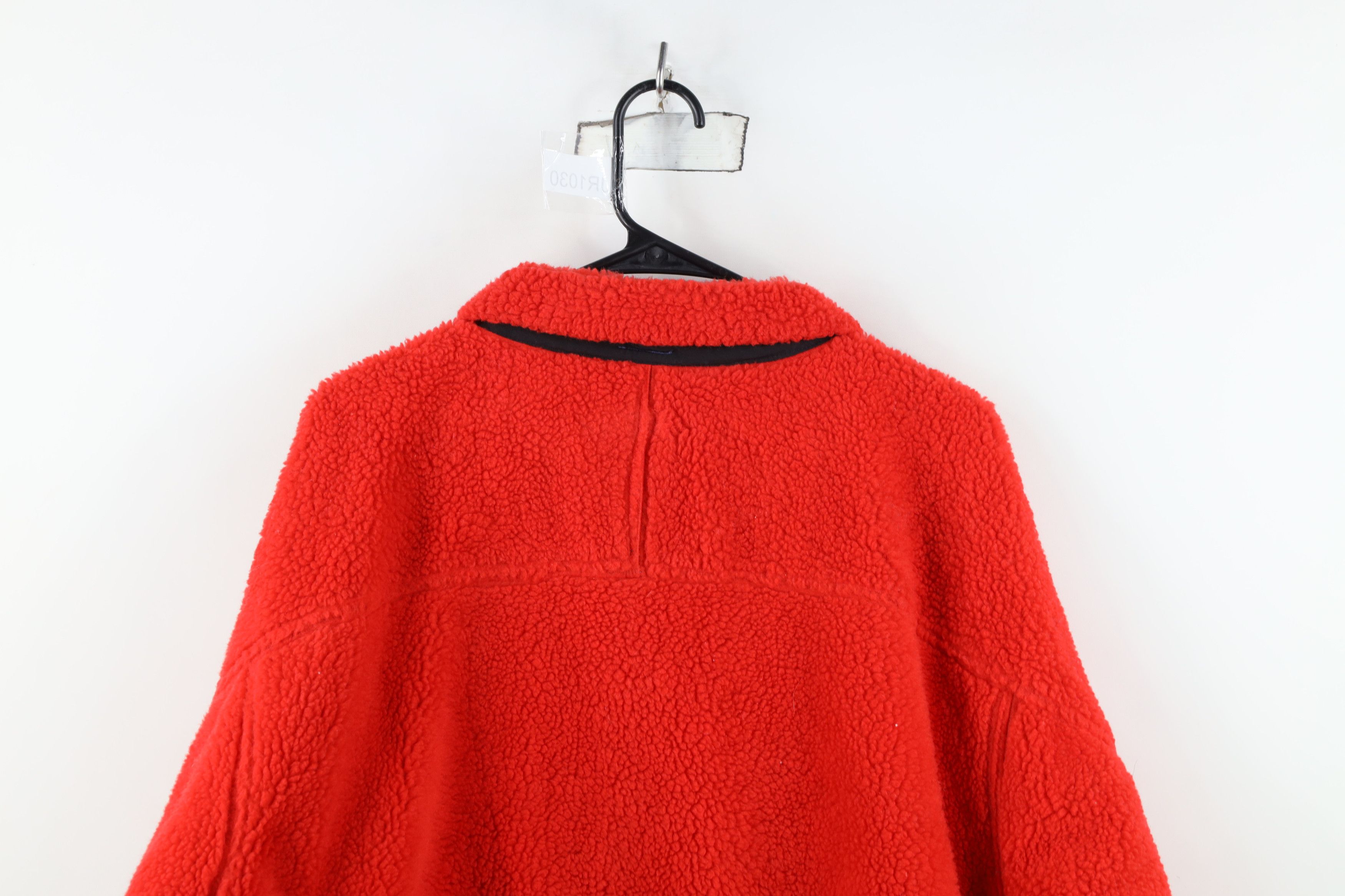 Vintage Vintage 90s Streetwear Deep Pile Fleece Zip Jacket Red Size US XXL / EU 58 / 5 - 14 Thumbnail