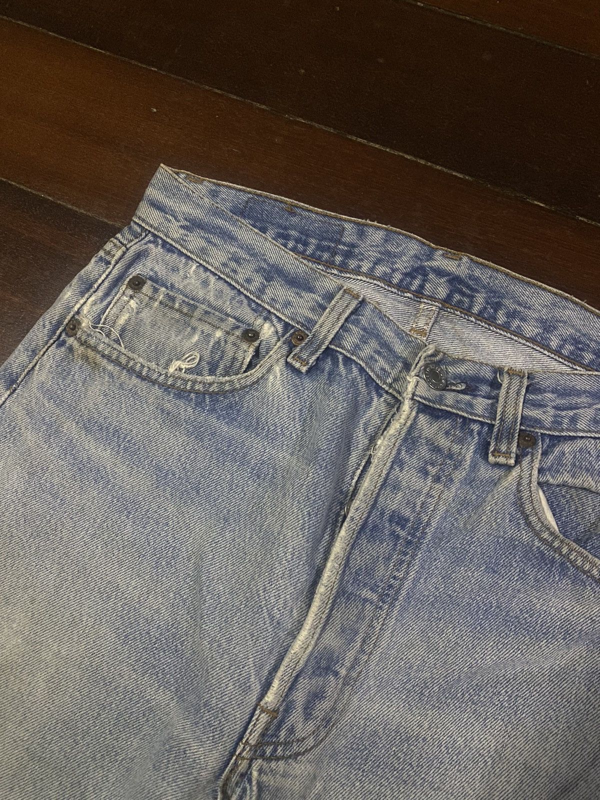 Levi's Vintage 80s Levis 501 Faded Blue Jeans distressed Size US 32 / EU 48 - 8 Thumbnail