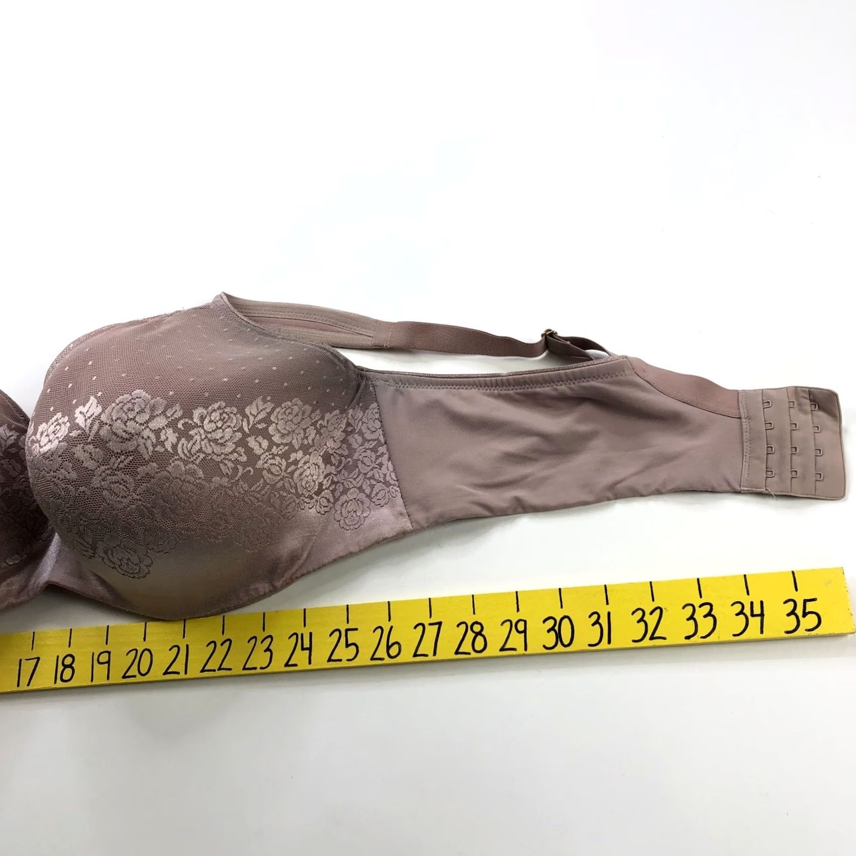 Vintage Soma Bra Balconette Underwired Padded 42DDD Pink Mauve 42 Underwire Full Coverage Womens Clothing Size ONE SIZE - 4 Thumbnail
