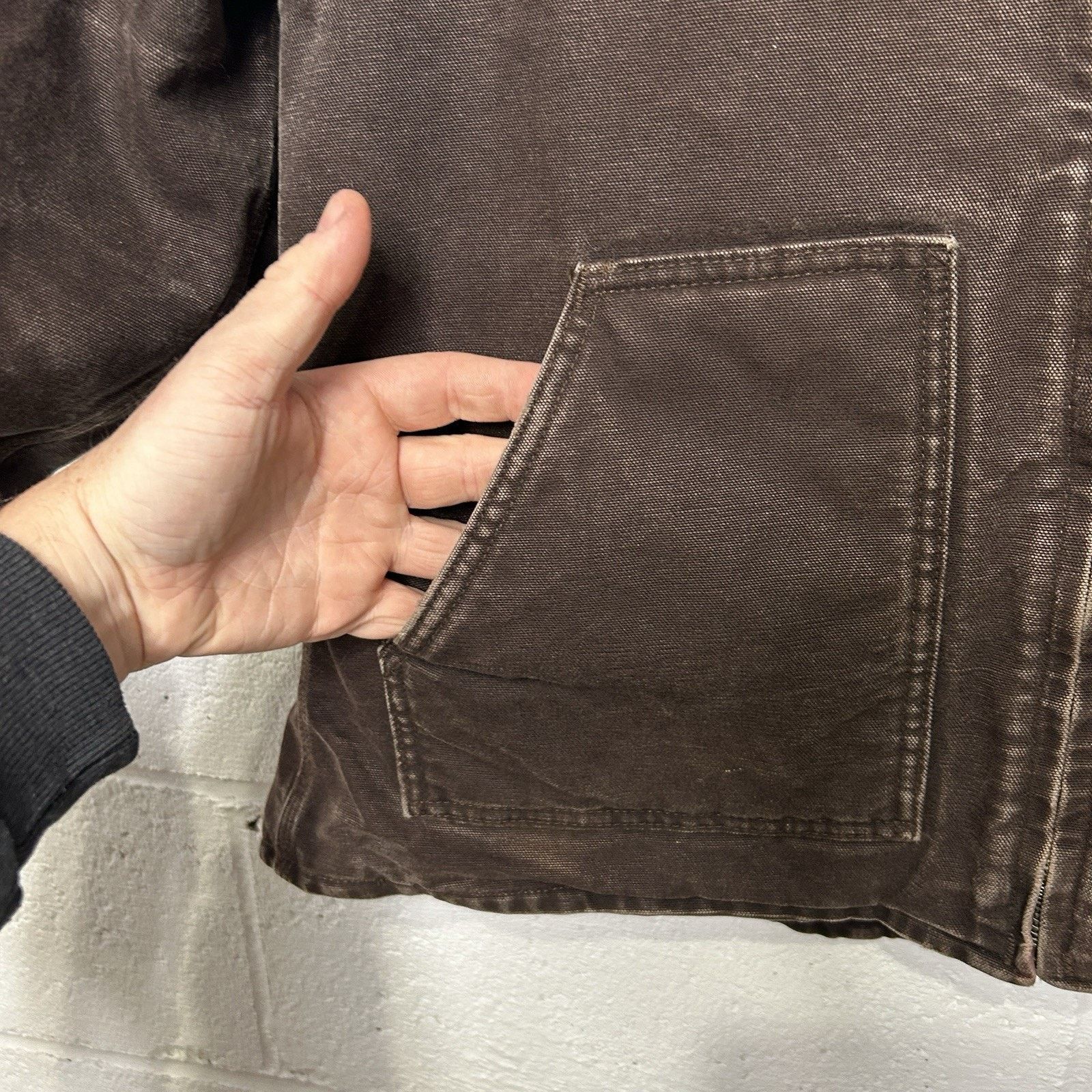 Carhartt Vintage Carhartt Sherpa-Lined Jacket “Dark Brown” WJ022 DKB Size L / US 10 / IT 46 - 8 Thumbnail