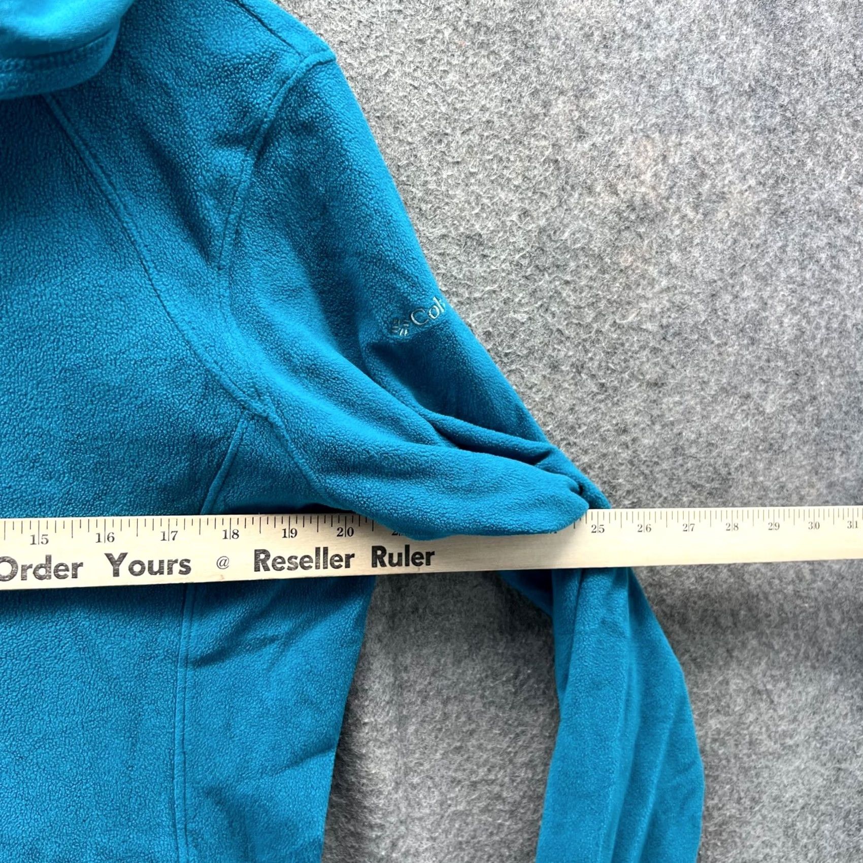 KangaROOS Columbia Hoodie Womens XL Teal Blue Pullover Fleece Long Sleeve Kangaroo Pocket Adjustable Pockets Logo Size XL / US 12-14 / IT 48-50 - 6 Thumbnail