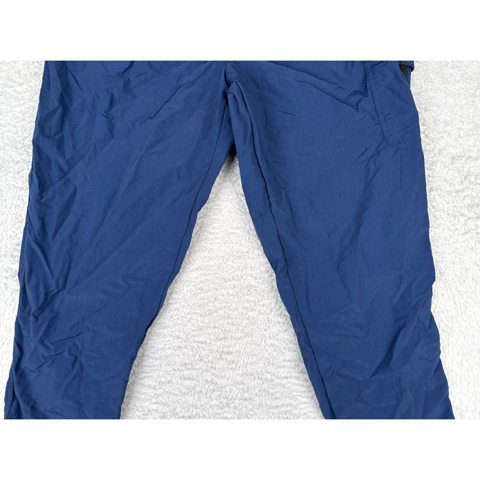 Vintage Travelsmith Pants Men Large Blue Pleated Cargo Zipper Pockets Hike Camp 36x26 Size US 33 - 3 Thumbnail