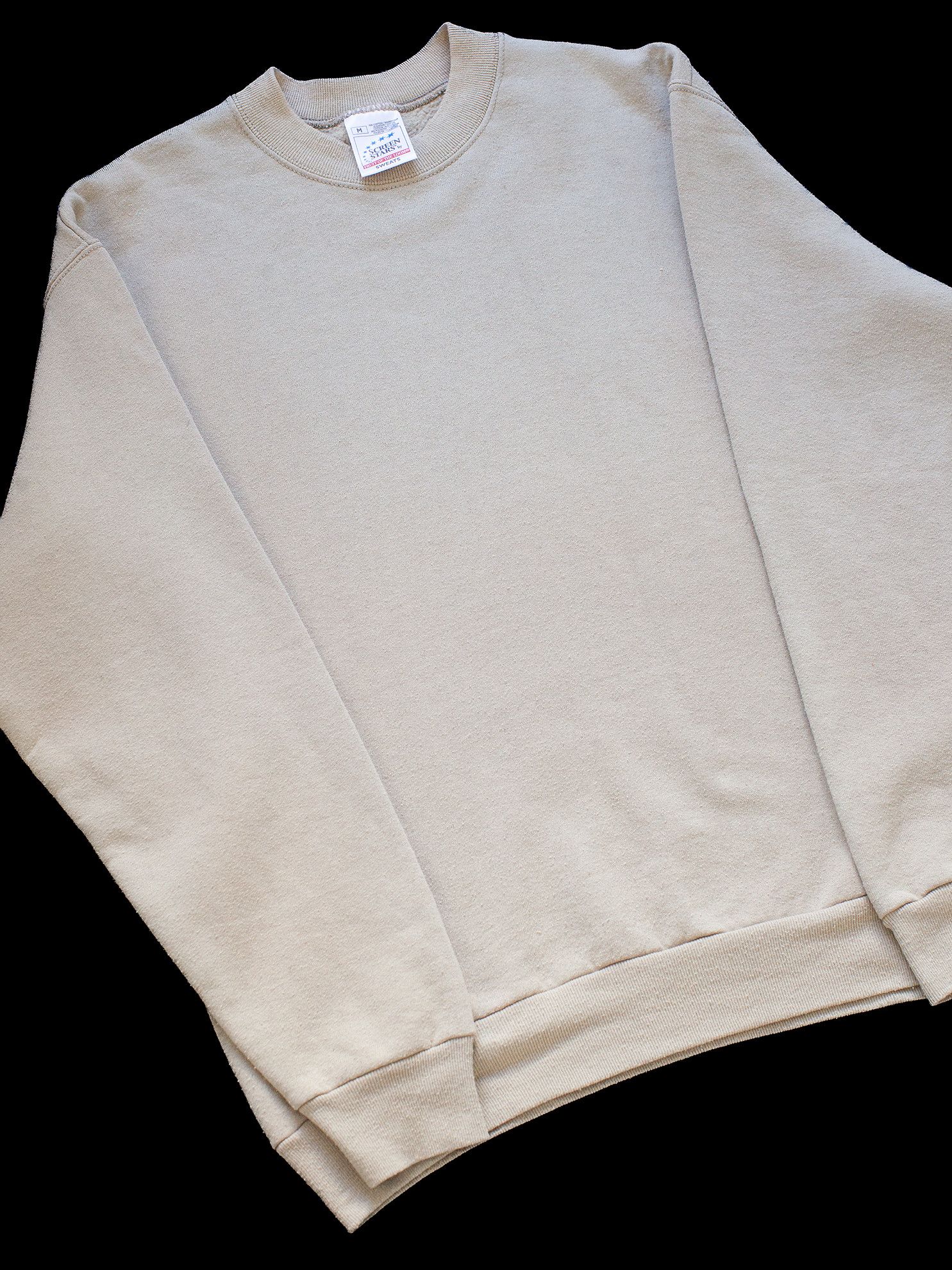 Vintage Vintage 00s Basic Blank Beige Crewneck on Screen Stars tag Size US M / EU 48-50 / 2 - 2 Thumbnail