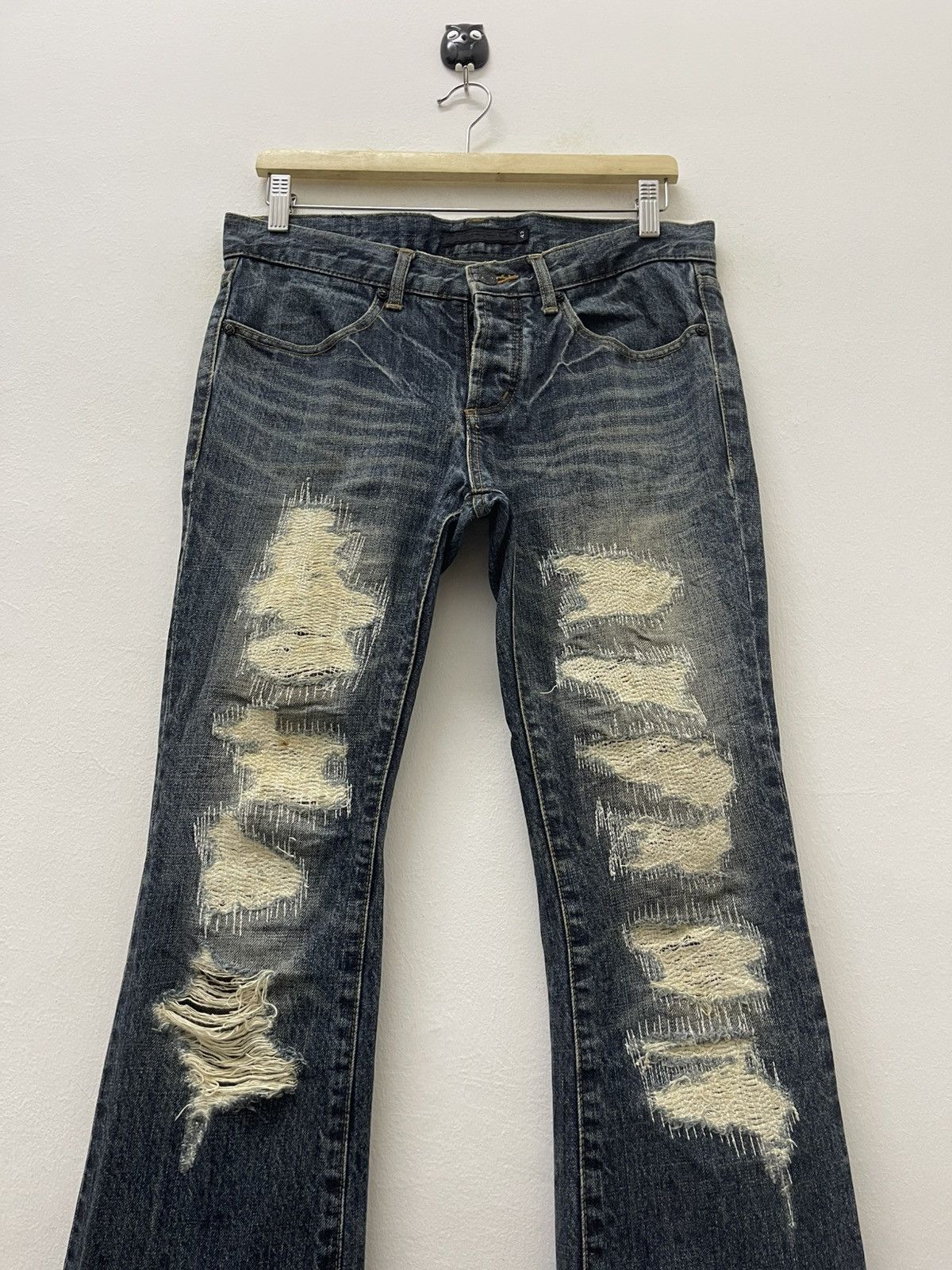 GOSTAR DE FUGA Rare Vintage FUGA Flare Wide Leg Distressed Jeans Size US 31 - 4 Thumbnail
