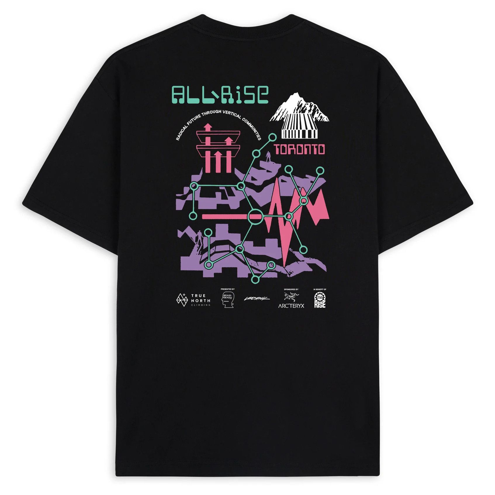 image of Arcteryx All Rise Toronto T-Shirt Black New, Men's (Size Large)