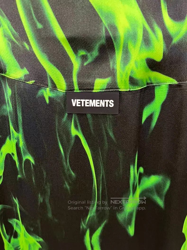 Vetements Vetements Green Smoke Printed Shirt Size US S / EU 44-46 / 1 - 4 Thumbnail
