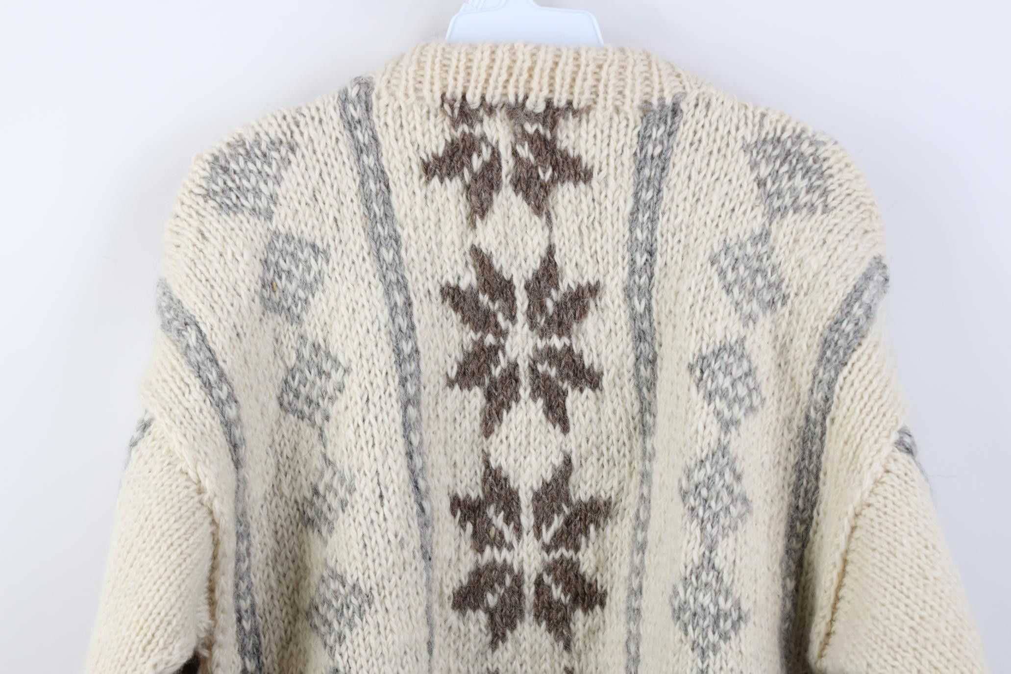 Vintage Vintage 50s Streetwear Wool Snowflake Geometric Knit Sweater Size US M / EU 48-50 / 2 - 9 Thumbnail