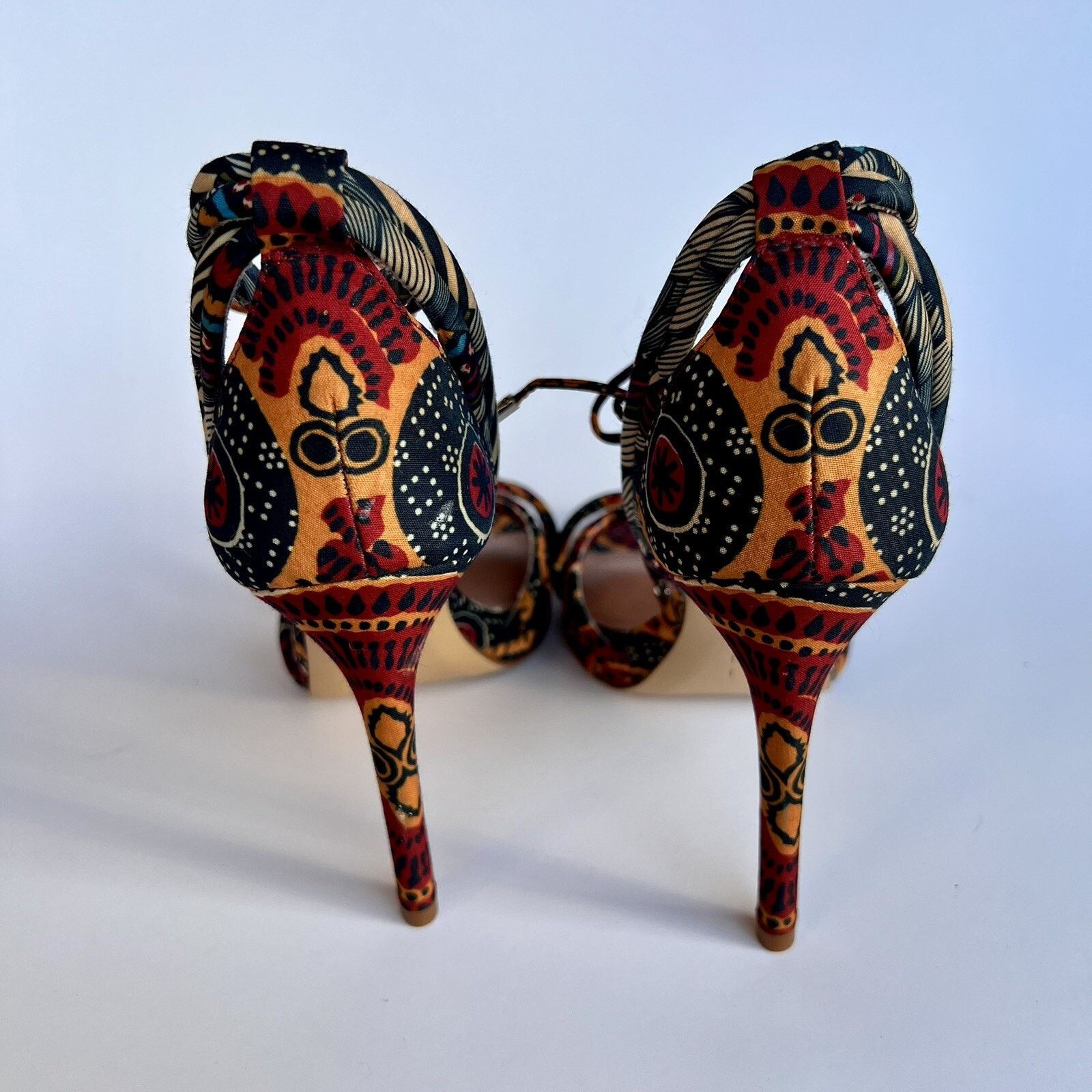 Other NEW Gianni Bini 7.5M African Ankle Tie Leather Stiletto Size US 7.5 / IT 37.5 - 3 Thumbnail