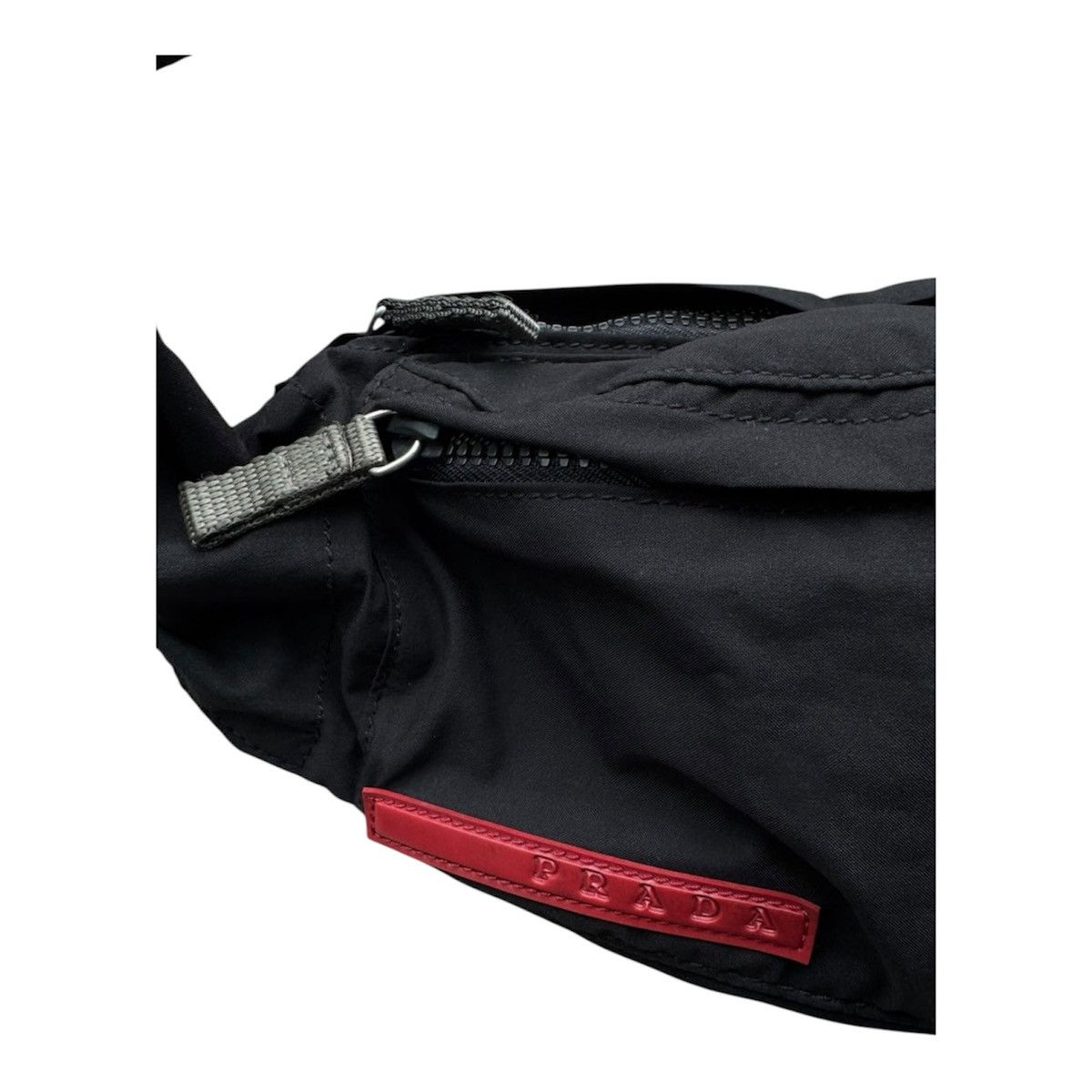 Prada PRADA Sports Waist Bag Nylon Black Red Size ONE SIZE - 4 Thumbnail