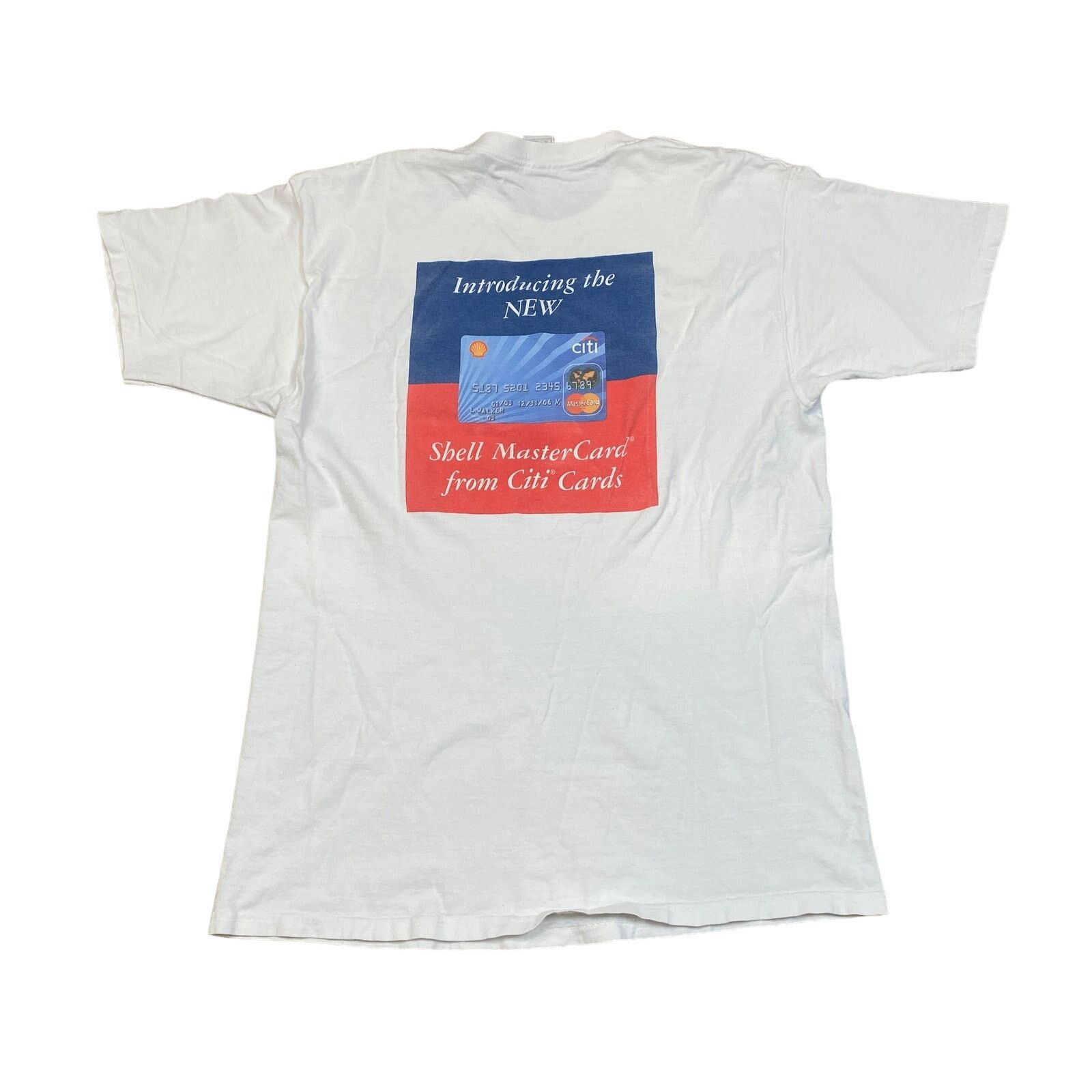 Fruit Of The Loom × Vintage Vintage Y2K Shell MasterCard Citi Cards Promo Shirt Men's XL Size US XL / EU 56 / 4 - 1 Thumbnail
