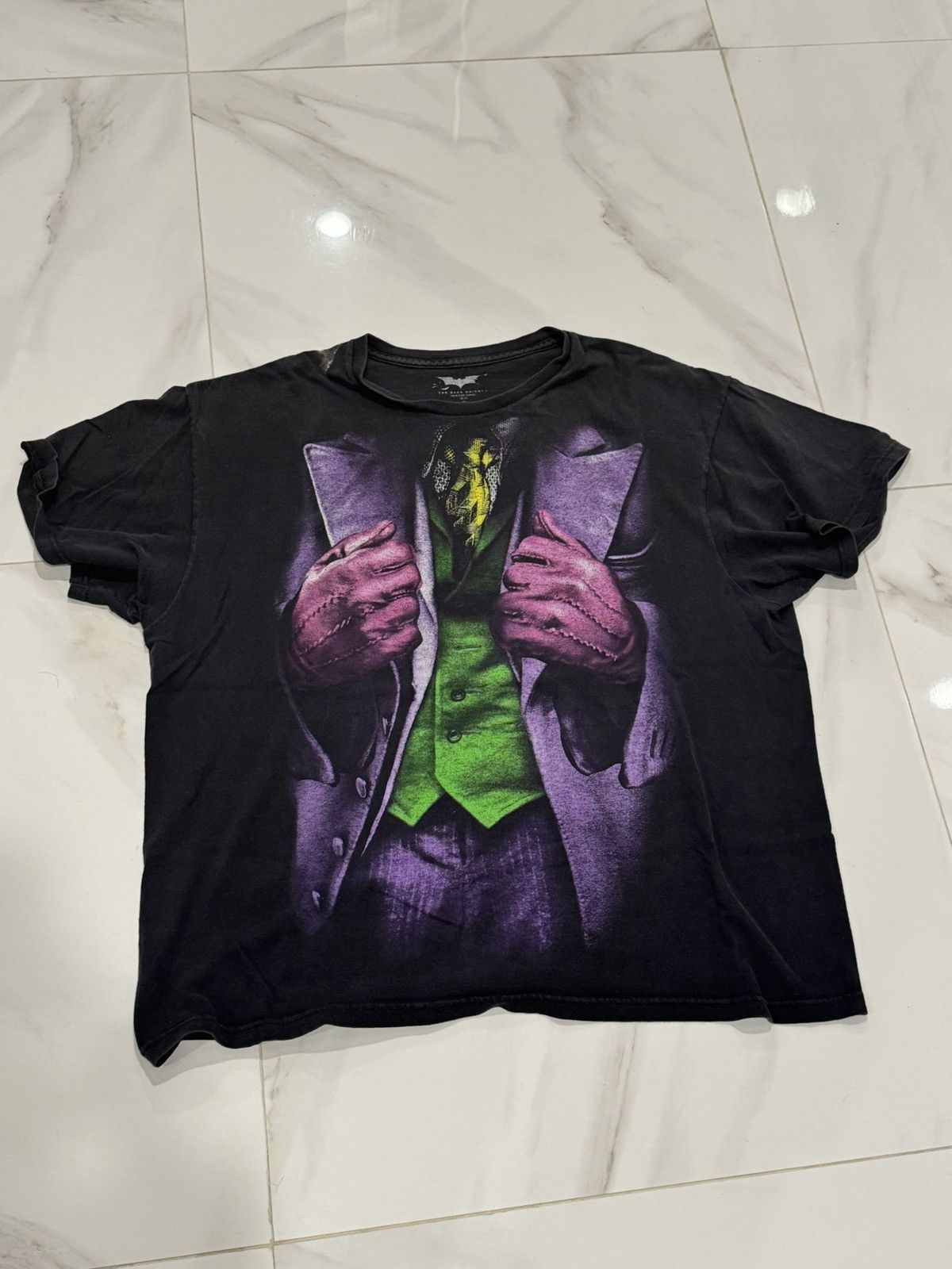 image of Official Dark Knight X Joker Merch Shirt Size XL in Black, Men's