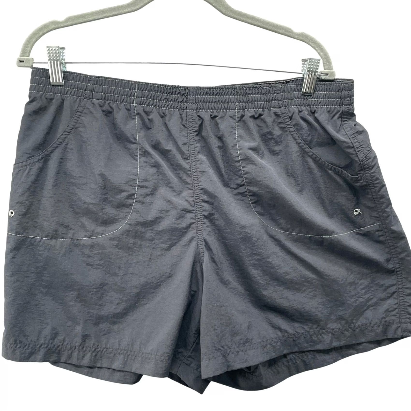 Vintage Columbia Sandy River Shorts Womens M Gray Nylon Hiking Pull On Zip Pocket Size 32" / US 10 / IT 46 - 2 Thumbnail